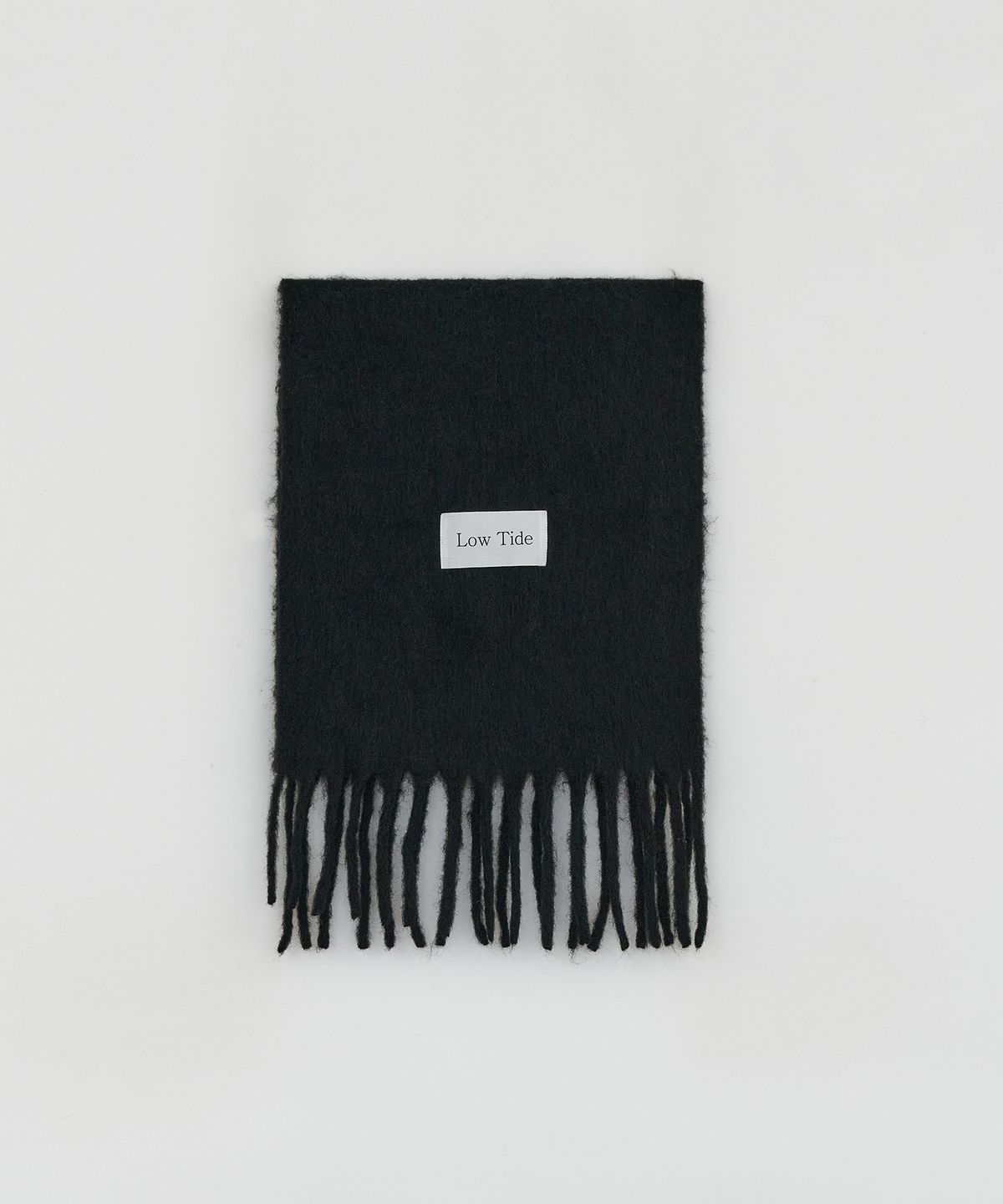 로우타이드(LOW TIDE) LOWTIDE BIG LABEL MUFFLER [BLACK]