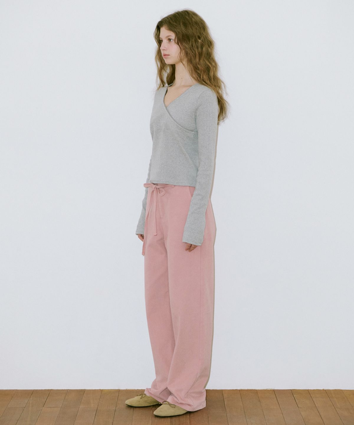시눈(SINOON) Lace Cotton Pants (Pink)