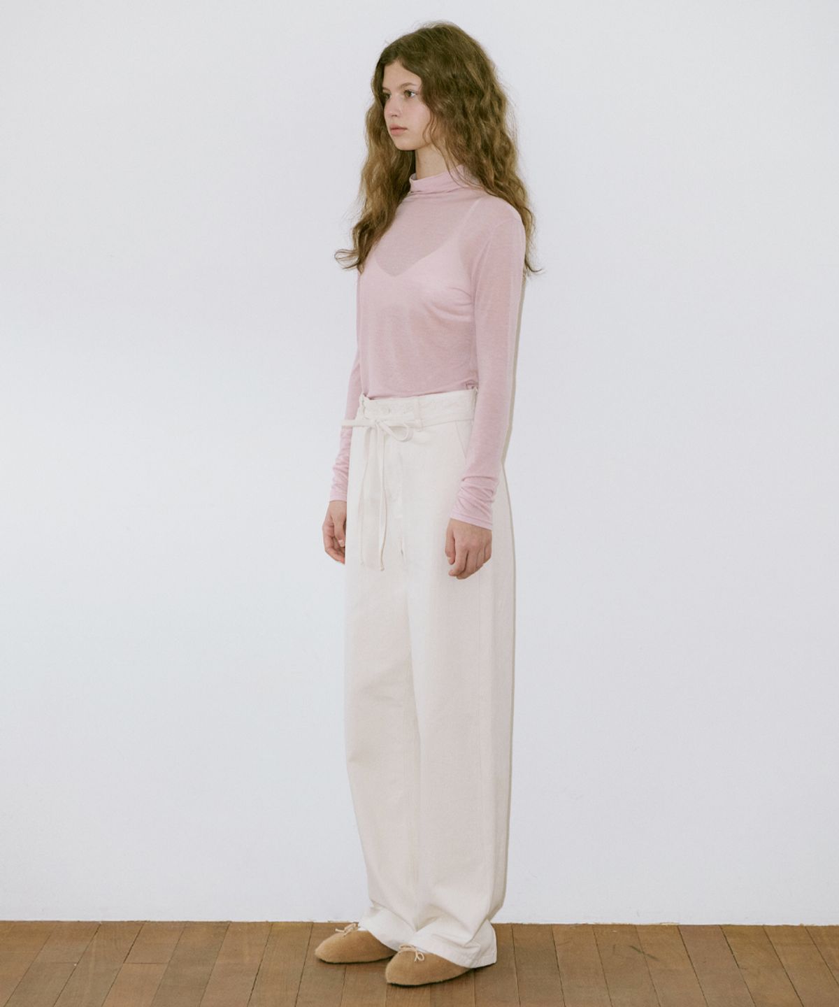 시눈(SINOON) Lace Cotton Pants (Ivory)