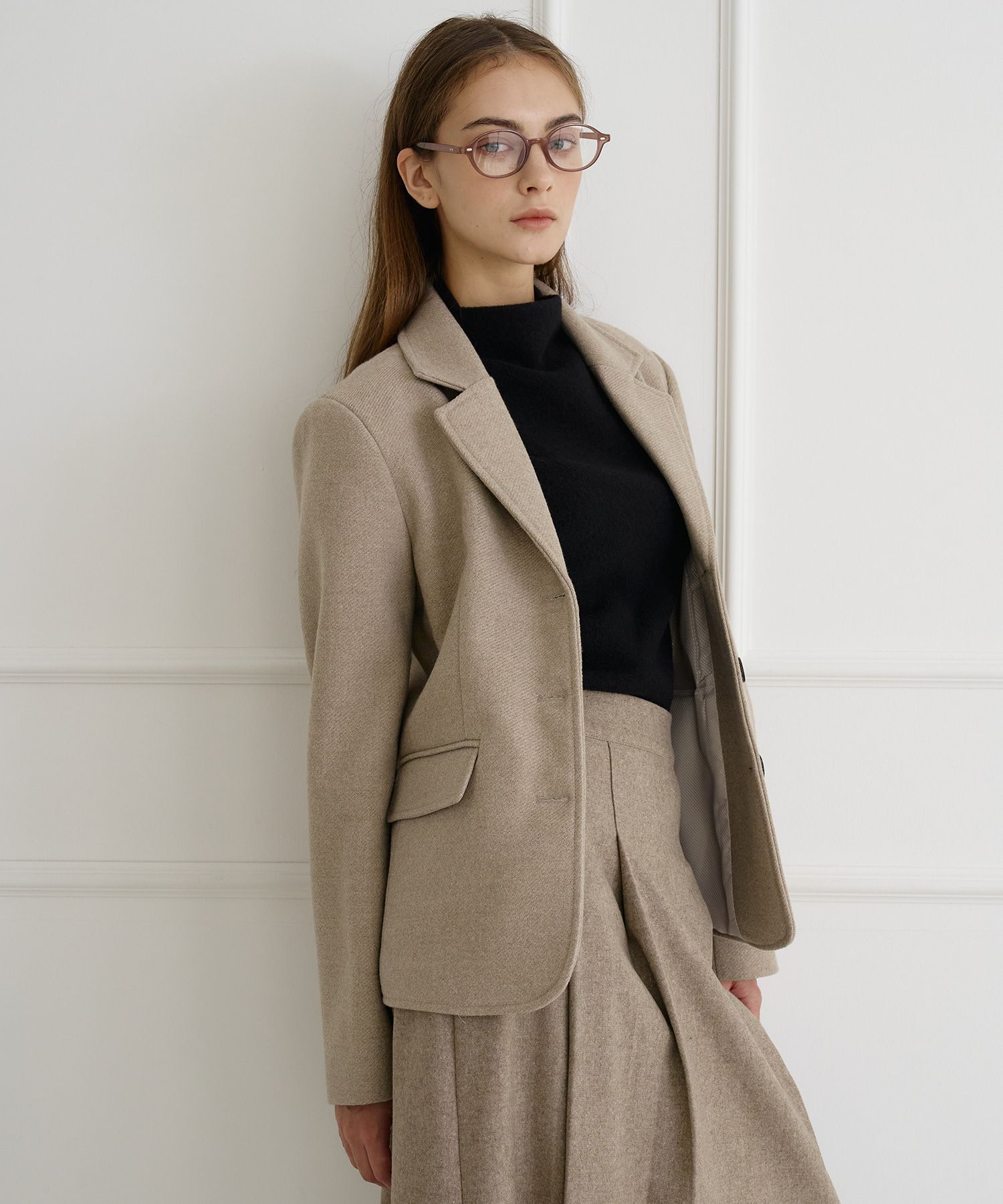 専用 美品✨Theory 雑誌掲載 サロペット Traceable Wool 2 MUSINSA | BIBYSEOB Tailored Wool Jacket Ash Beige [T44]