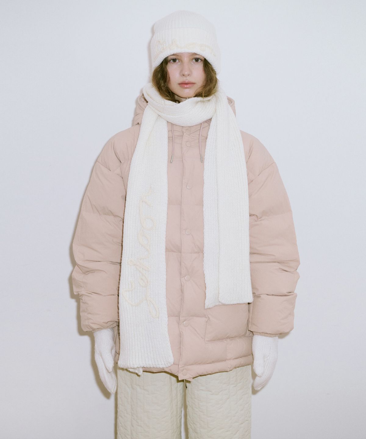 시눈(SINOON) Hoodie Puffer Jacket (Vintage Pink)