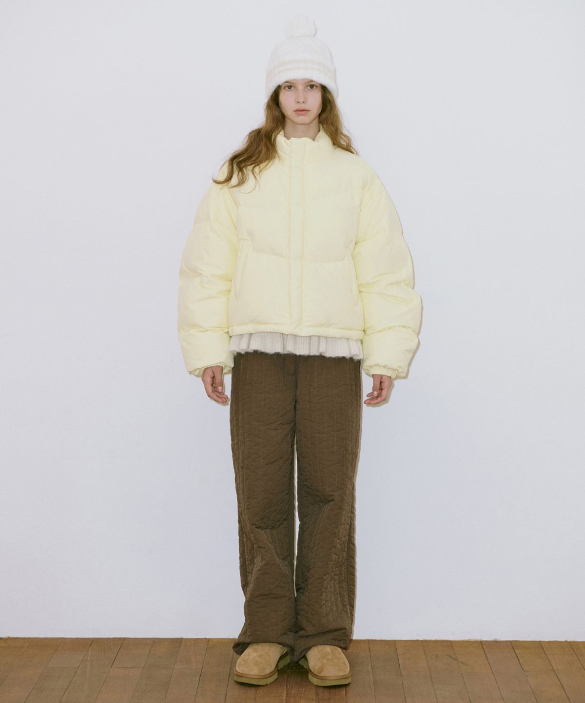 시눈(SINOON) Puffer Jacket (Pale Yellow)