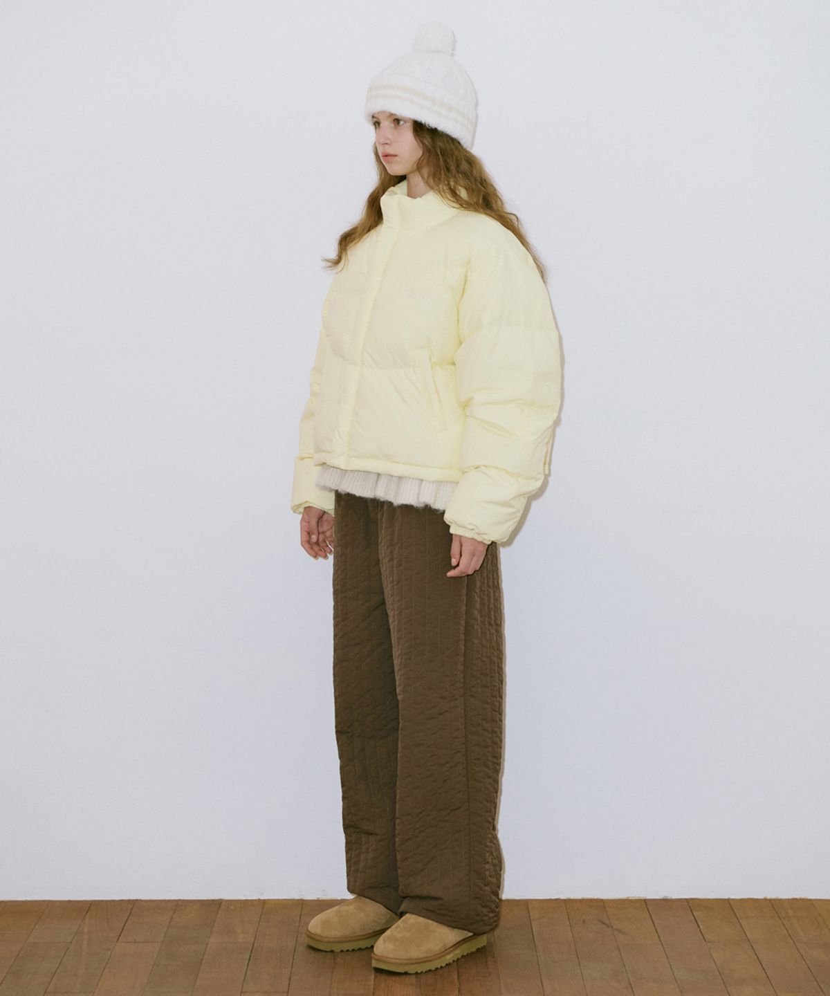시눈(SINOON) Puffer Jacket (Pale Yellow)