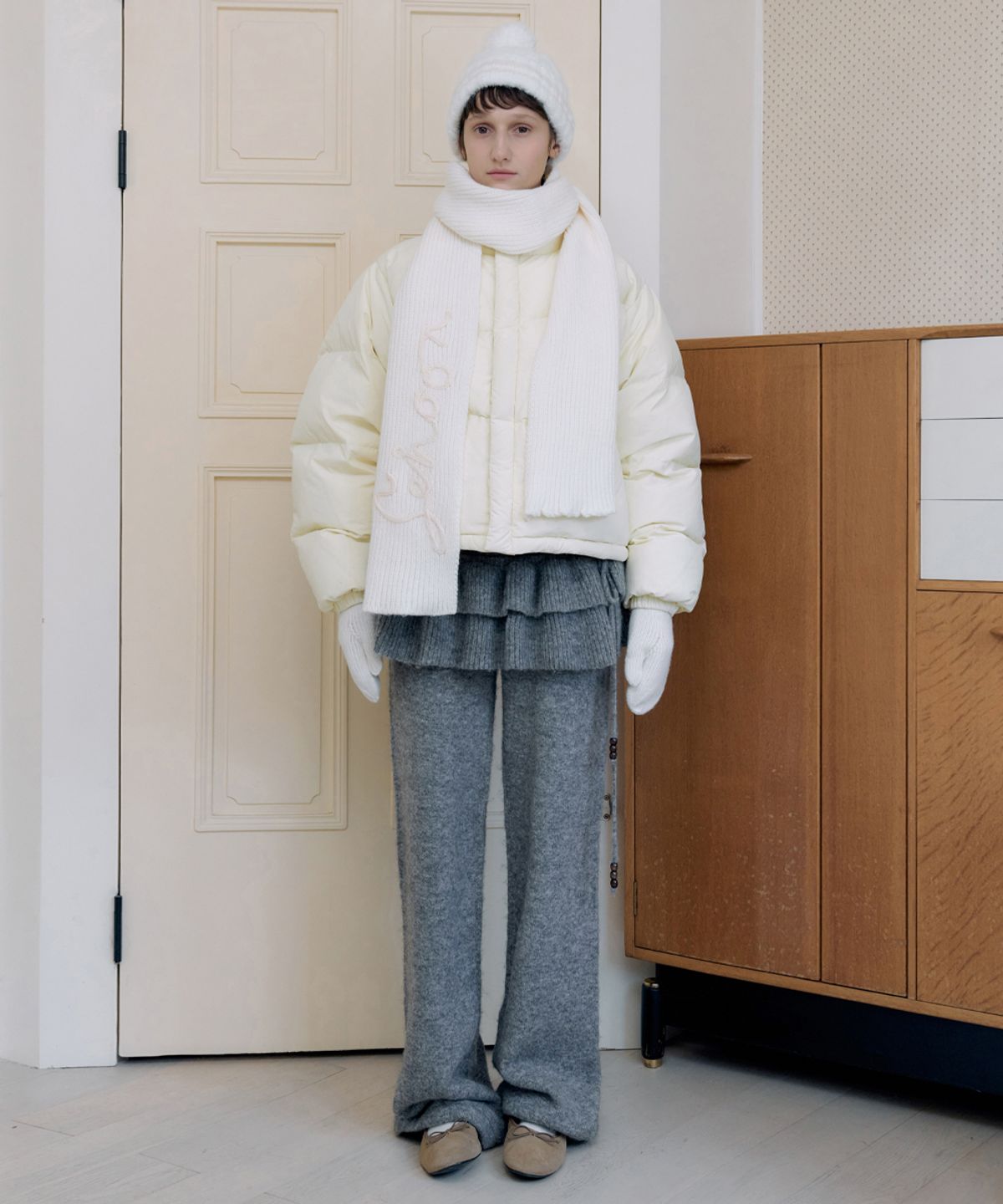 시눈(SINOON) Puffer Jacket (Pale Yellow)