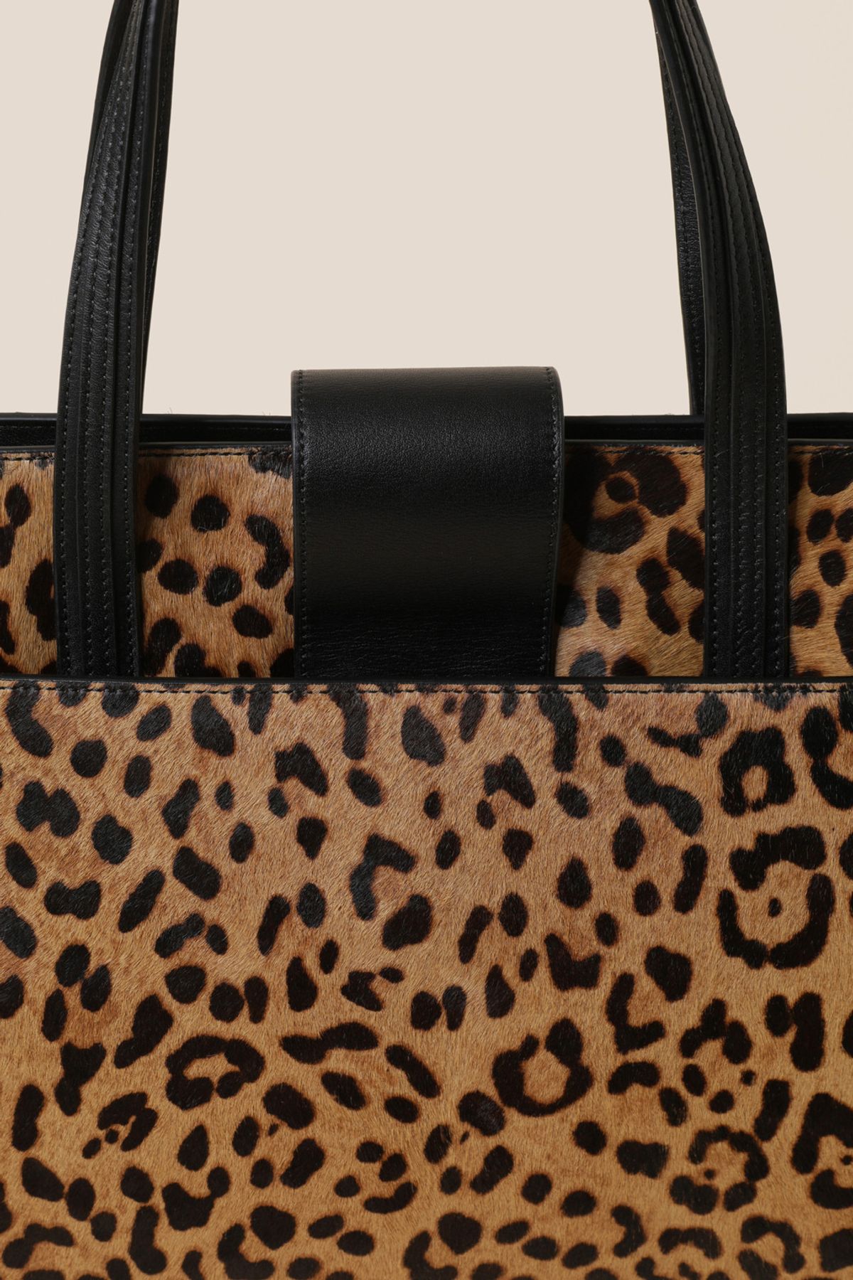 쿠론(COURONNE) Ines Tote 42 Leopard (Black&Dark Brown)_RCBTX24648MTX