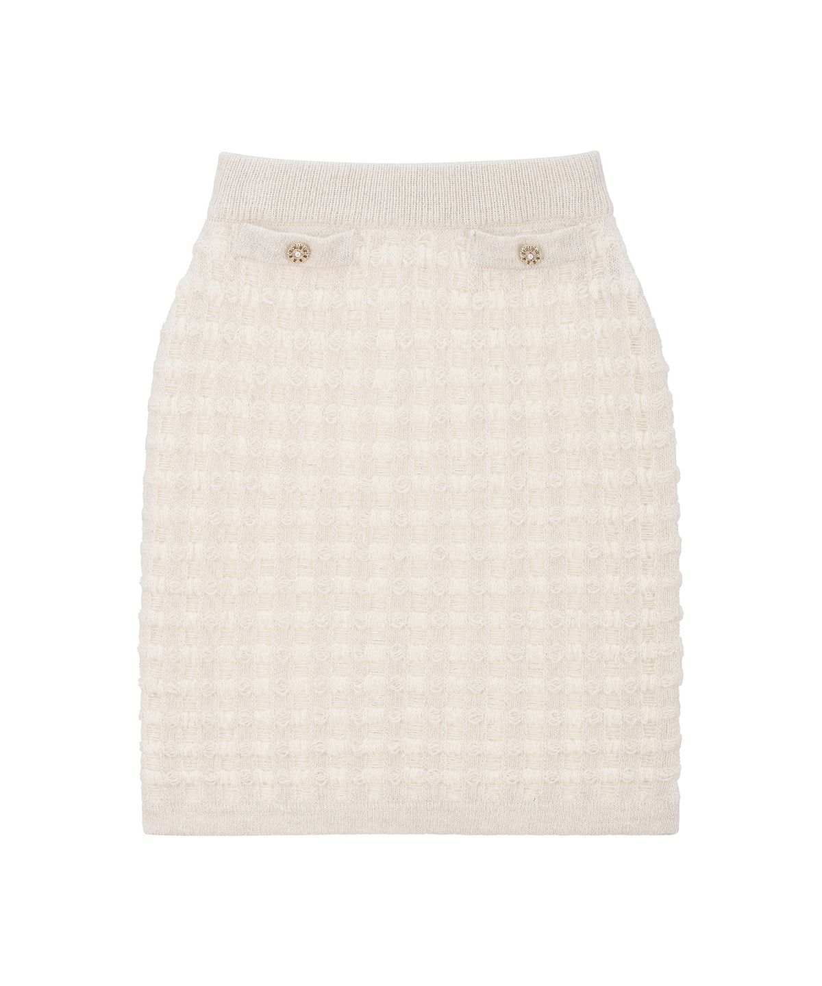 르네제이(RENEJ) Tweed Midi Knit Skirt