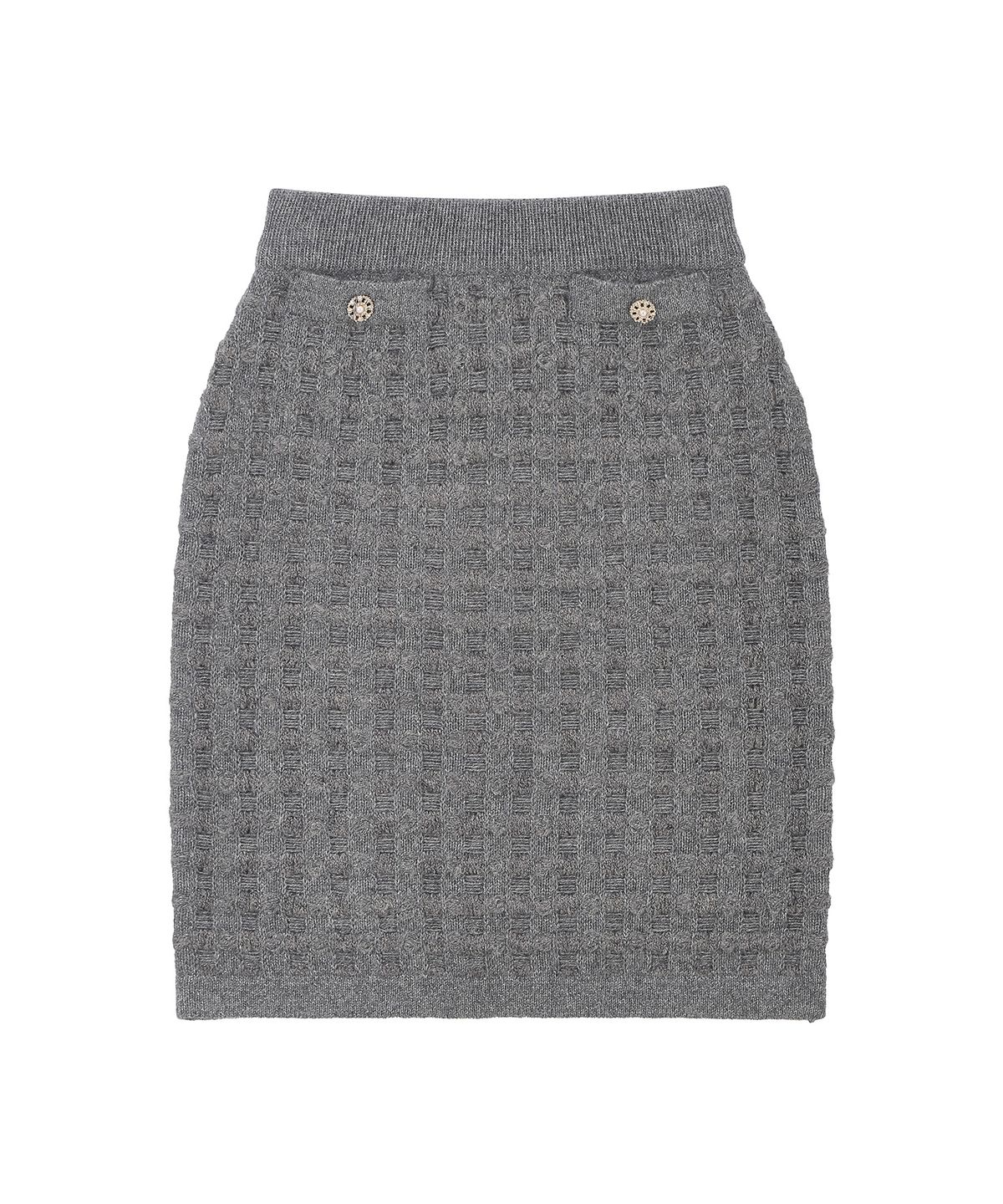 르네제이(RENEJ) Tweed Midi Knit Skirt