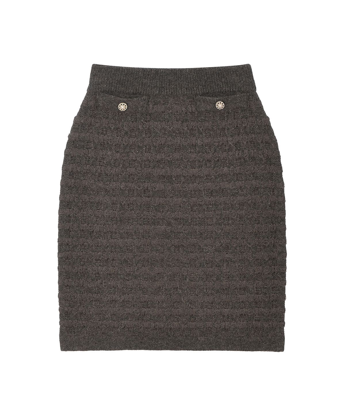 르네제이(RENEJ) Tweed Midi Knit Skirt