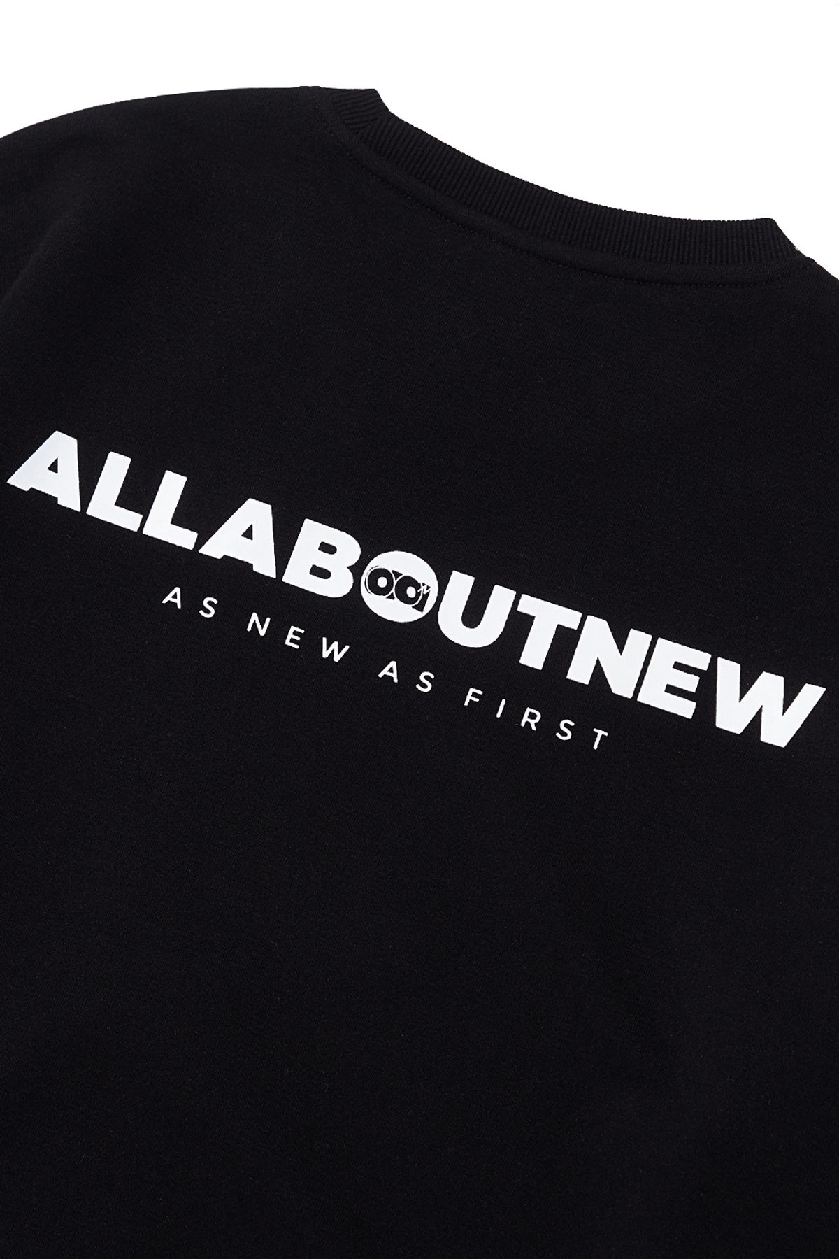 올어바웃뉴(ALL ABOUT NEW) 올 뉴 로고 믹스 맨투맨 블랙 ANZ1TM22ABK