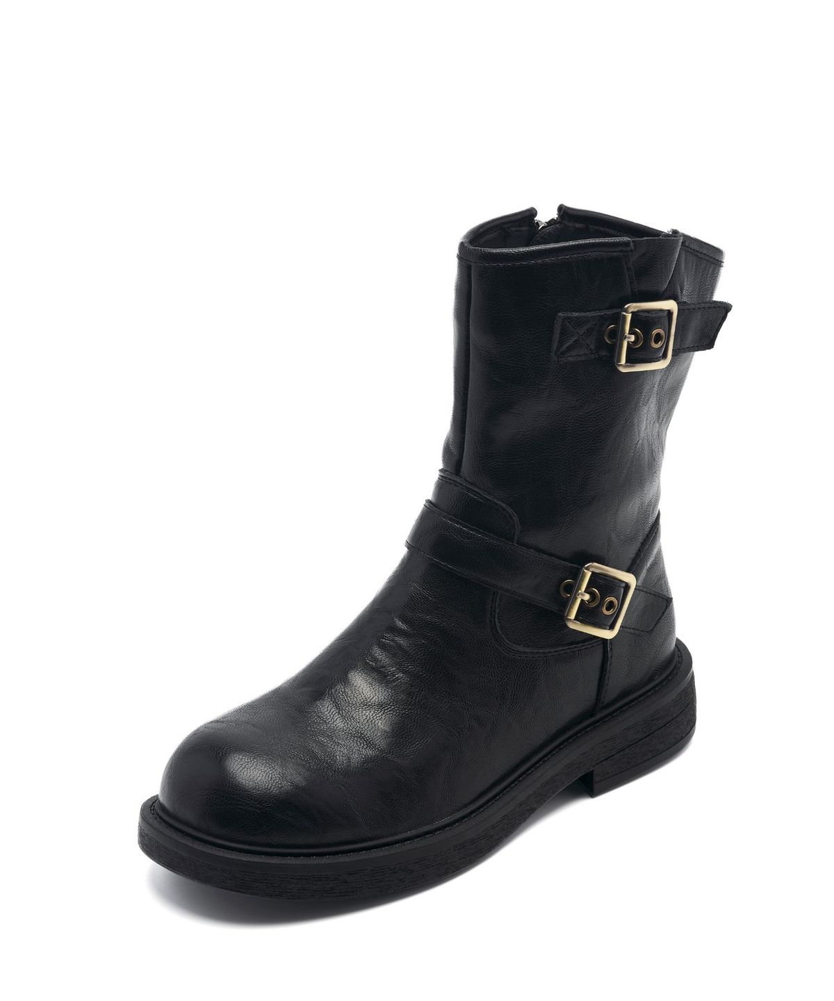 스퍼(SPUR) Wrinkle 소가죽 바이커 부츠 3.5cm -UA9061 (2color)