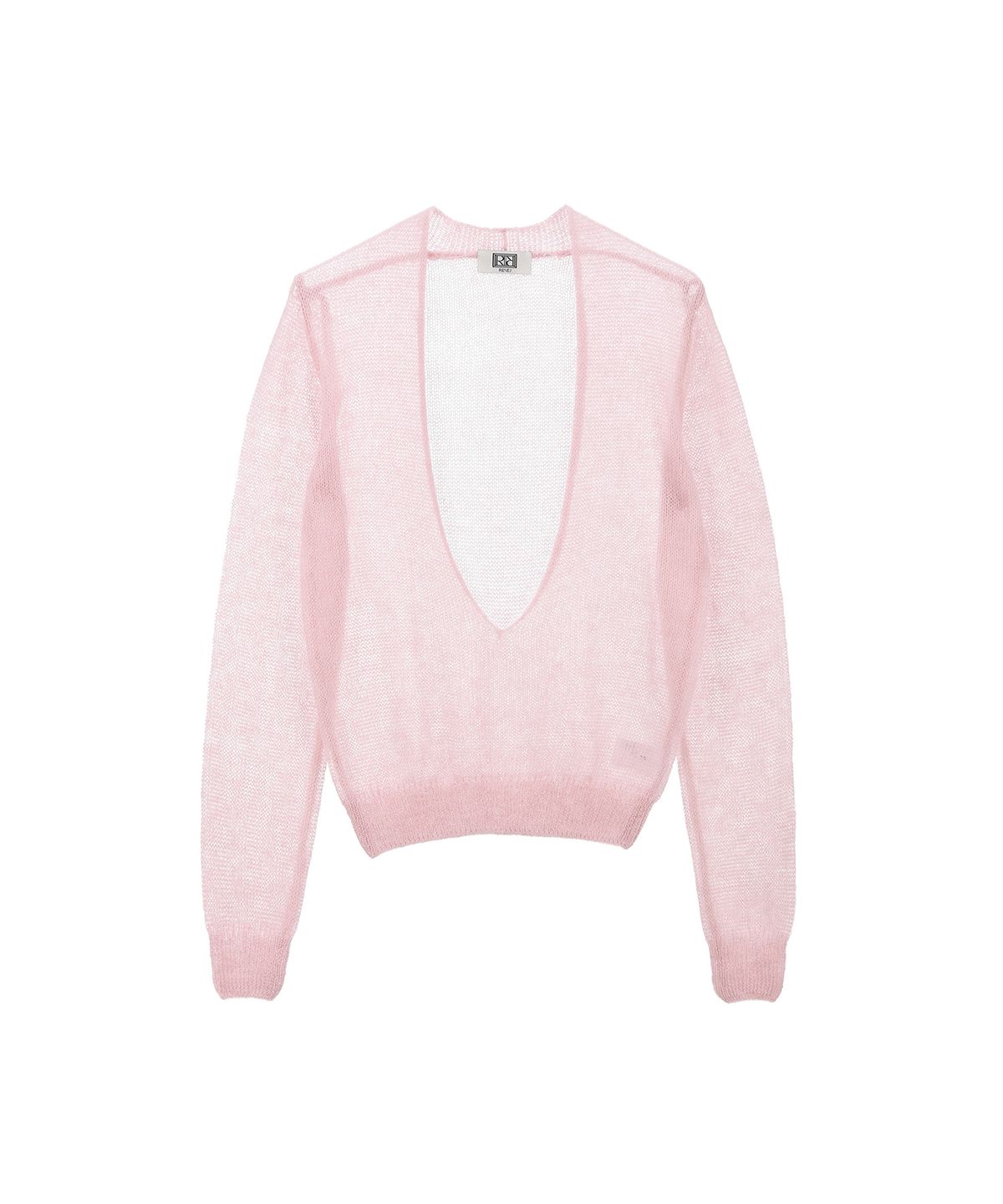 르네제이(RENEJ) Mohair plunge neck Knit