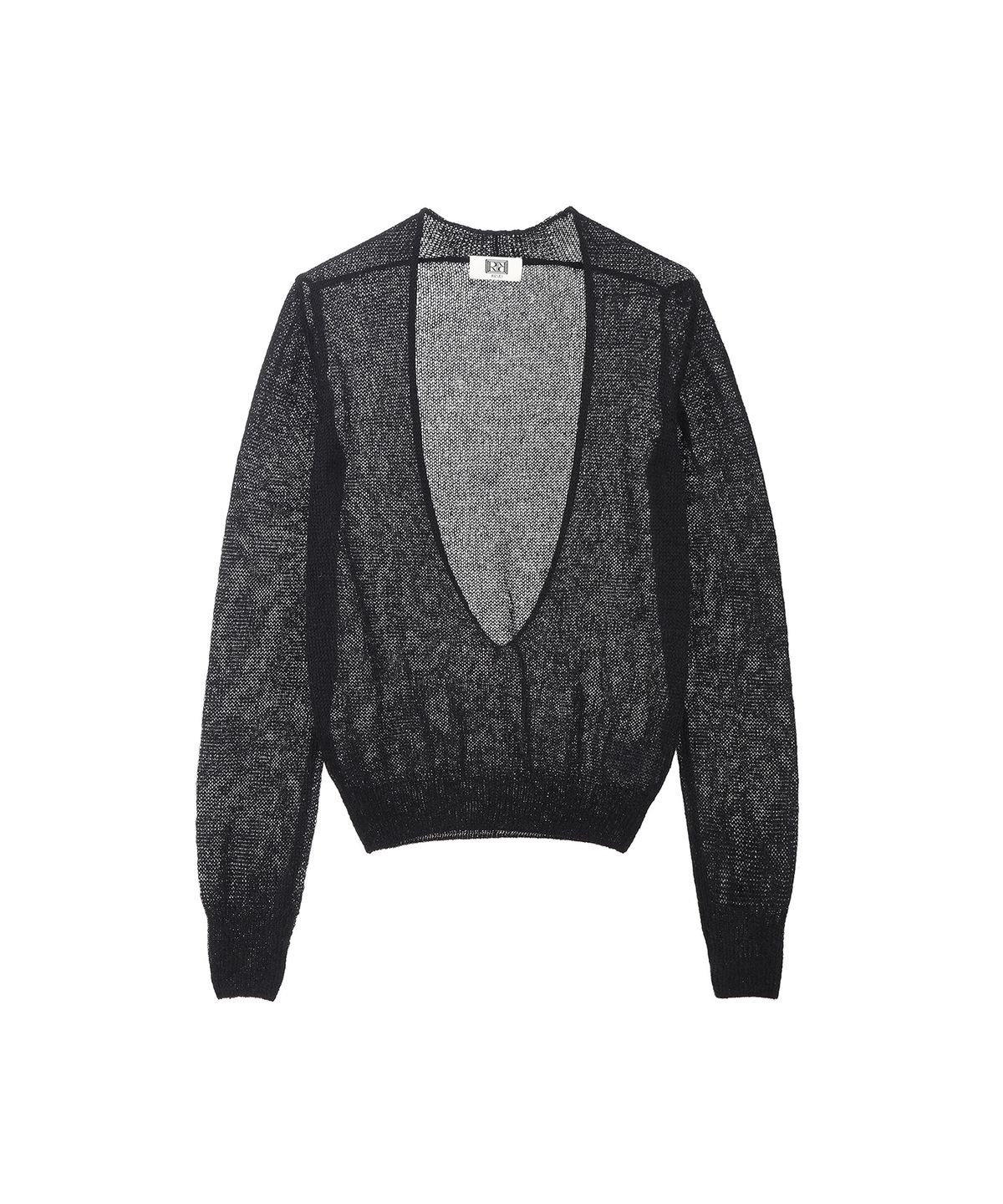 르네제이(RENEJ) Mohair plunge neck Knit