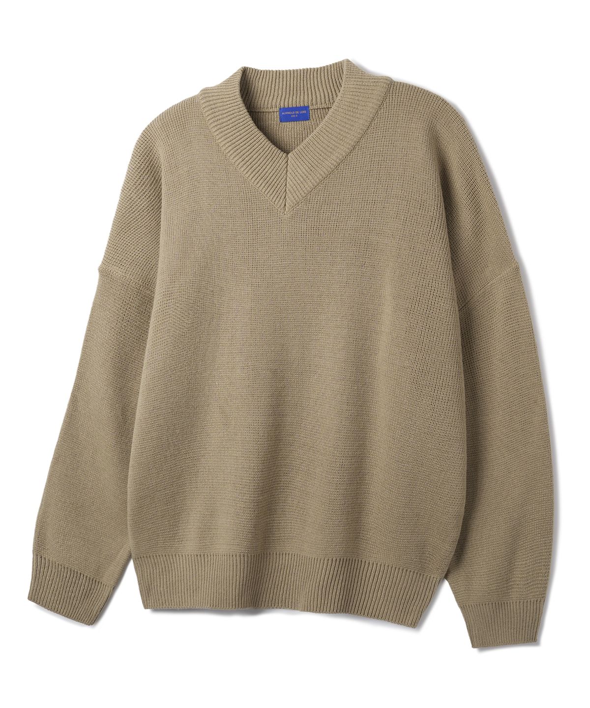 앨빈클로(ALVINCLO) [DE LUXE] 더블넥 브이넥 니트 DLX1511 (4 COLOR)