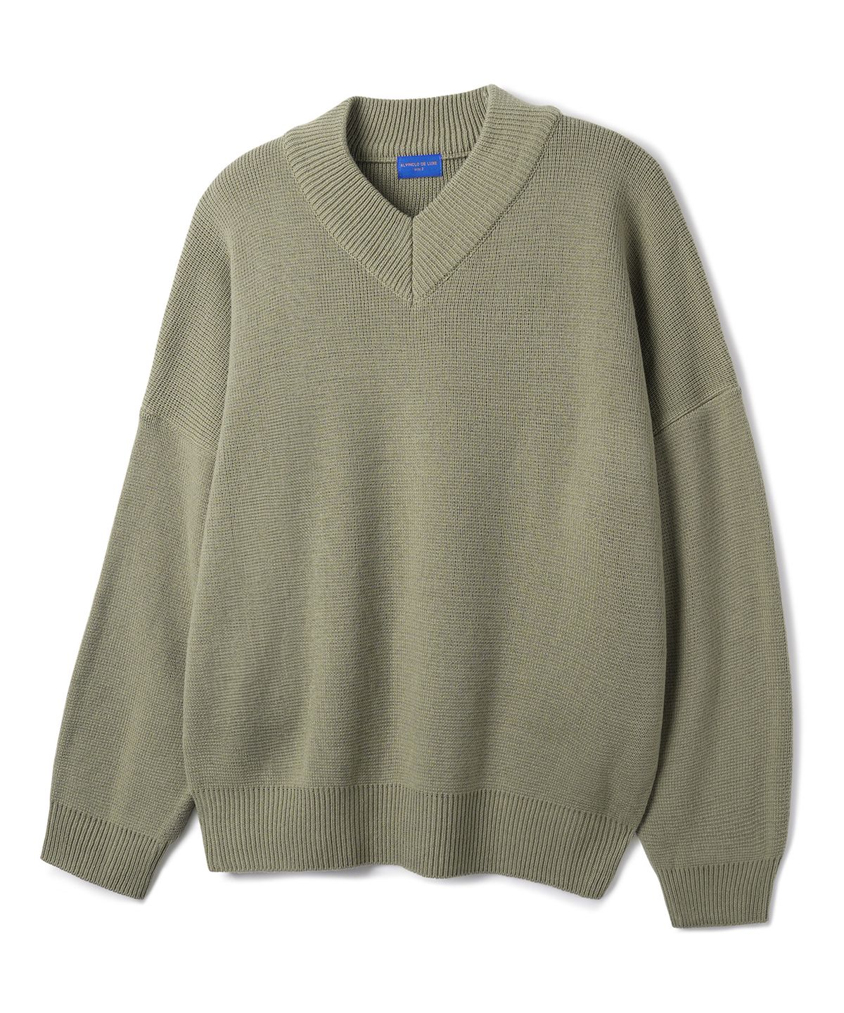 앨빈클로(ALVINCLO) [DE LUXE] 더블넥 브이넥 니트 DLX1511 (4 COLOR)