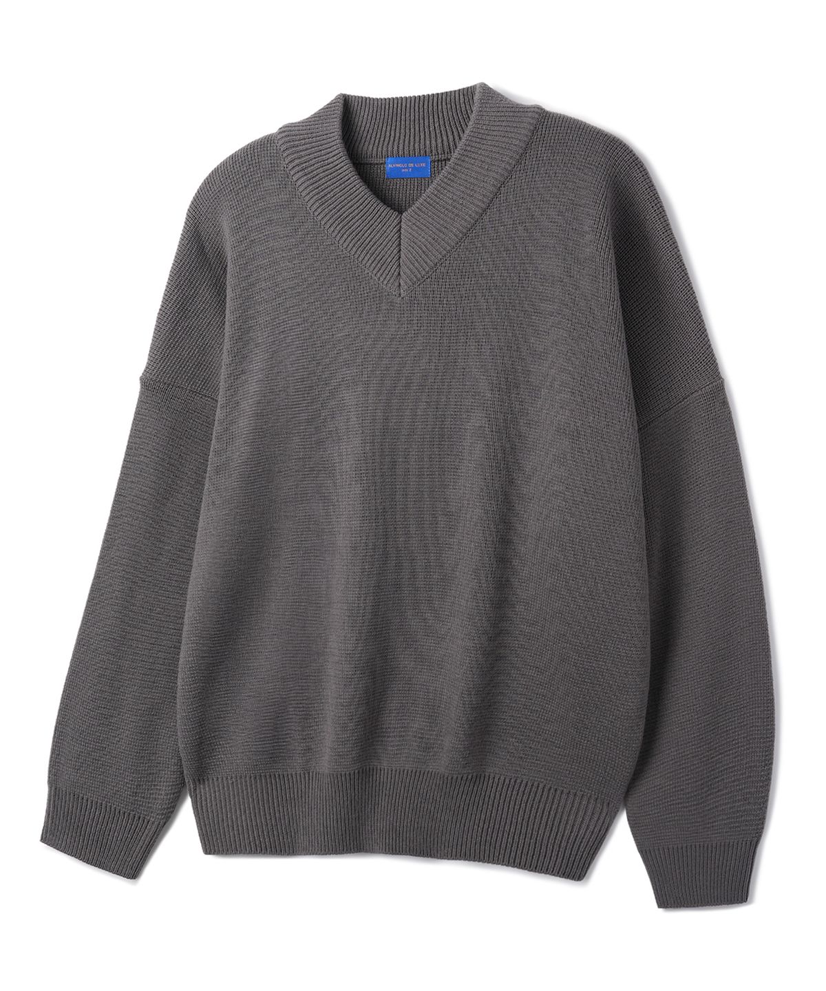 앨빈클로(ALVINCLO) [DE LUXE] 더블넥 브이넥 니트 DLX1511 (4 COLOR)