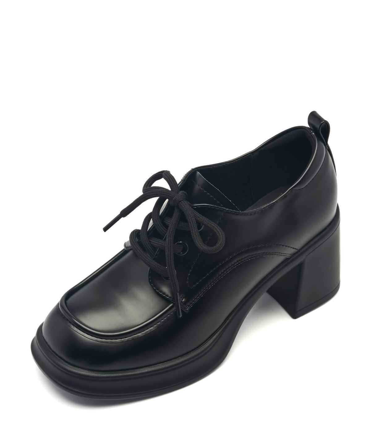 스퍼(SPUR) Rame 레이스업 힐 로퍼 7.5cm -UA9048 (2color)