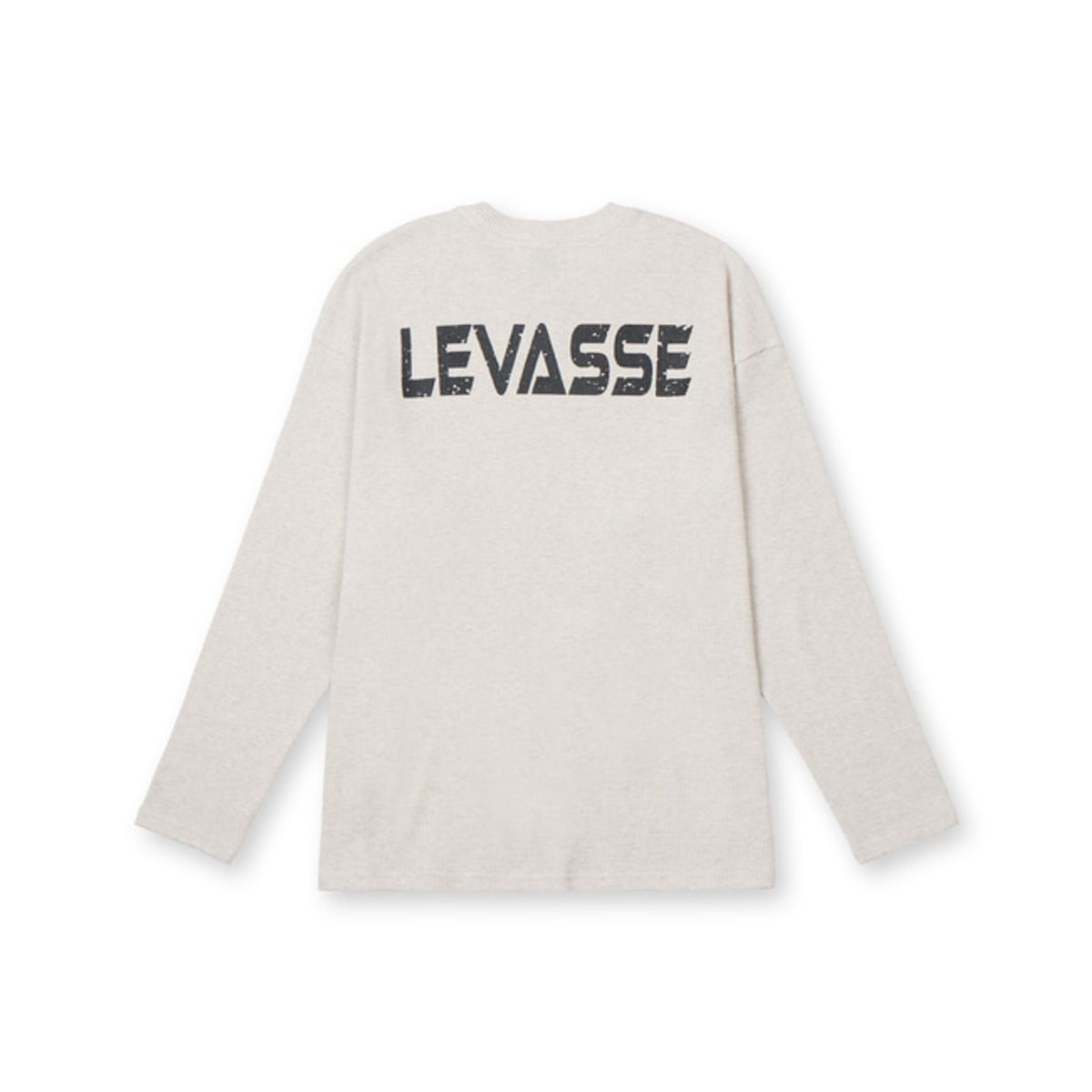 르바세(LEVASSE) 와플 오버핏 롱슬리브_오트밀그레이
