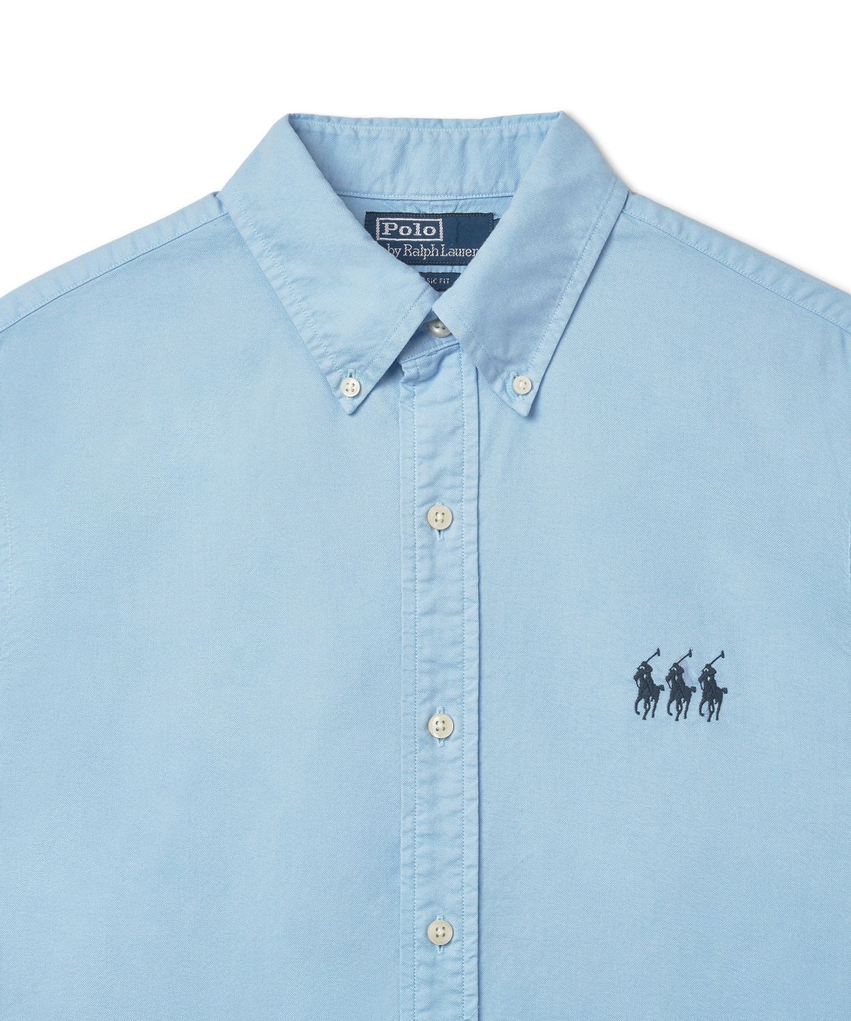 폴로 랄프 로렌(POLO RALPH LAUREN) [Pony Trio] 클래식핏 오가닉 코튼 옥스포드 셔츠-블루