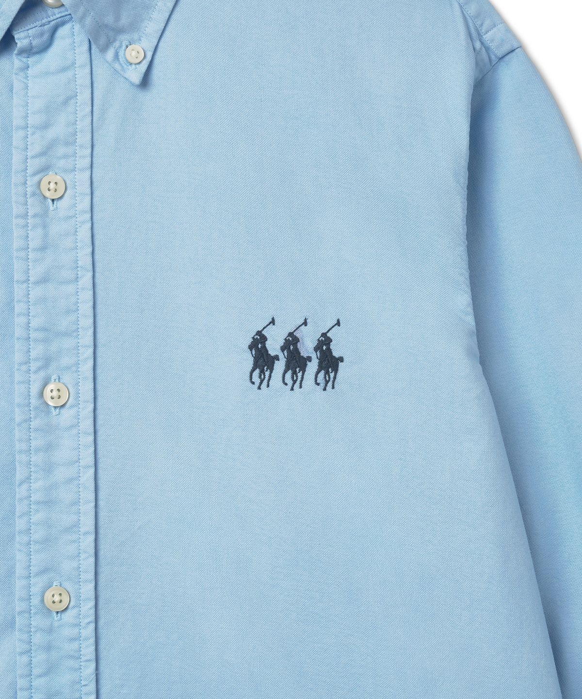 폴로 랄프 로렌(POLO RALPH LAUREN) [Pony Trio] 클래식핏 오가닉 코튼 옥스포드 셔츠-블루