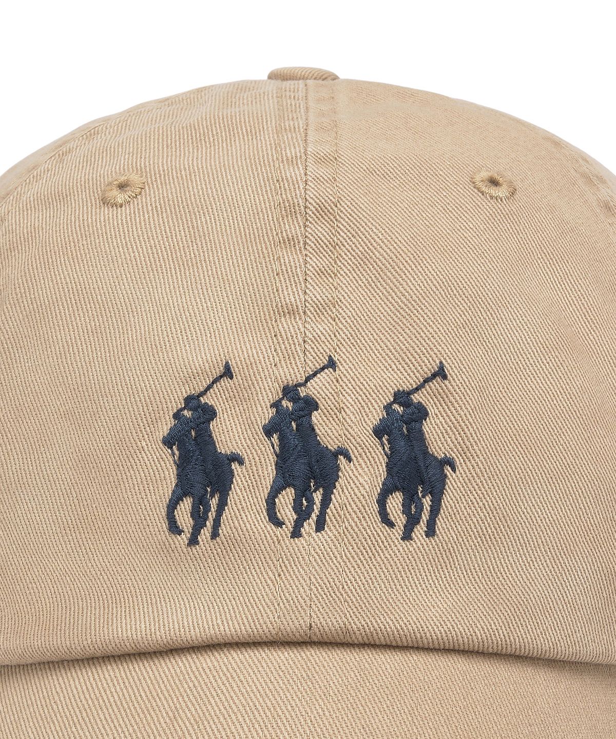 폴로 랄프 로렌(POLO RALPH LAUREN) [Pony Trio] 트리플리케이트 포니 코튼 트윌 볼 캡-카페탠