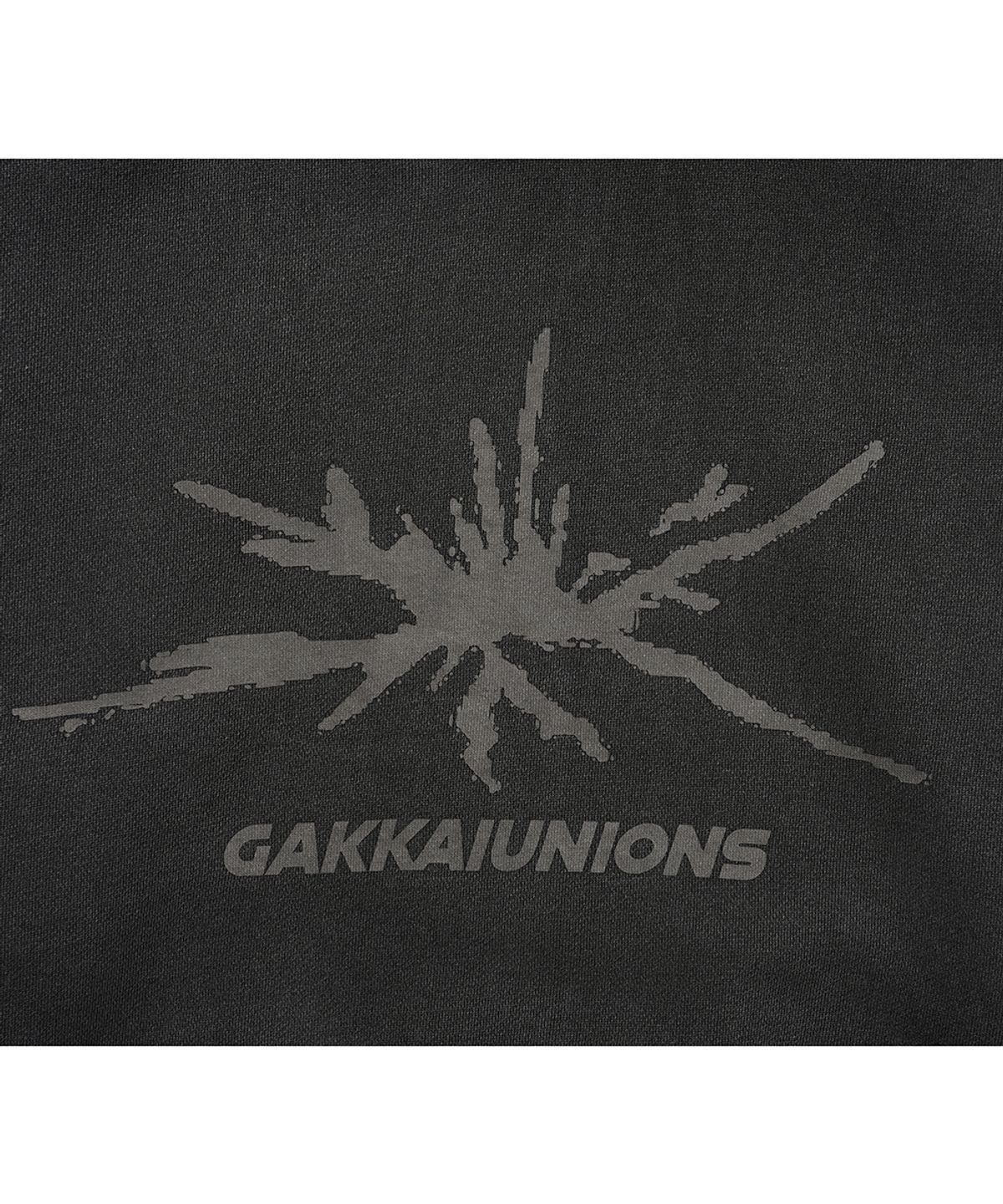 가까이 유니언즈(GAKKAI UNIONS) 썬더 피그먼트 후드 티 차콜
