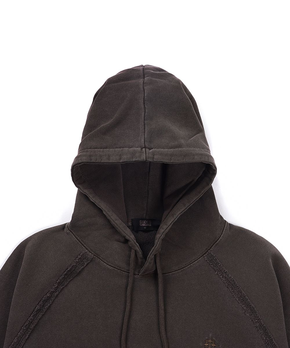 【GAKKAI UNIONS】Odyssey Pigment Hoodie MUSINSA | GAKKAI UNIONS Out Cut Raglan Pigment Hoodie Brown