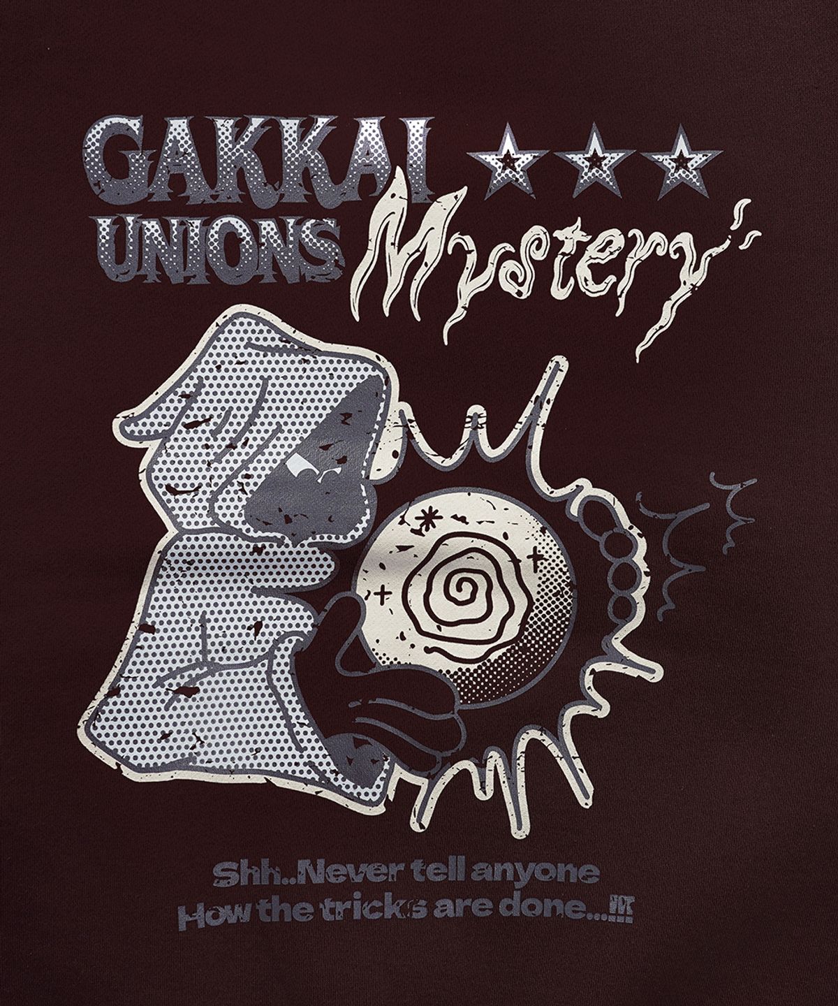 가까이 유니언즈(GAKKAI UNIONS) 미스터리 위자드 맨투맨 버건디
