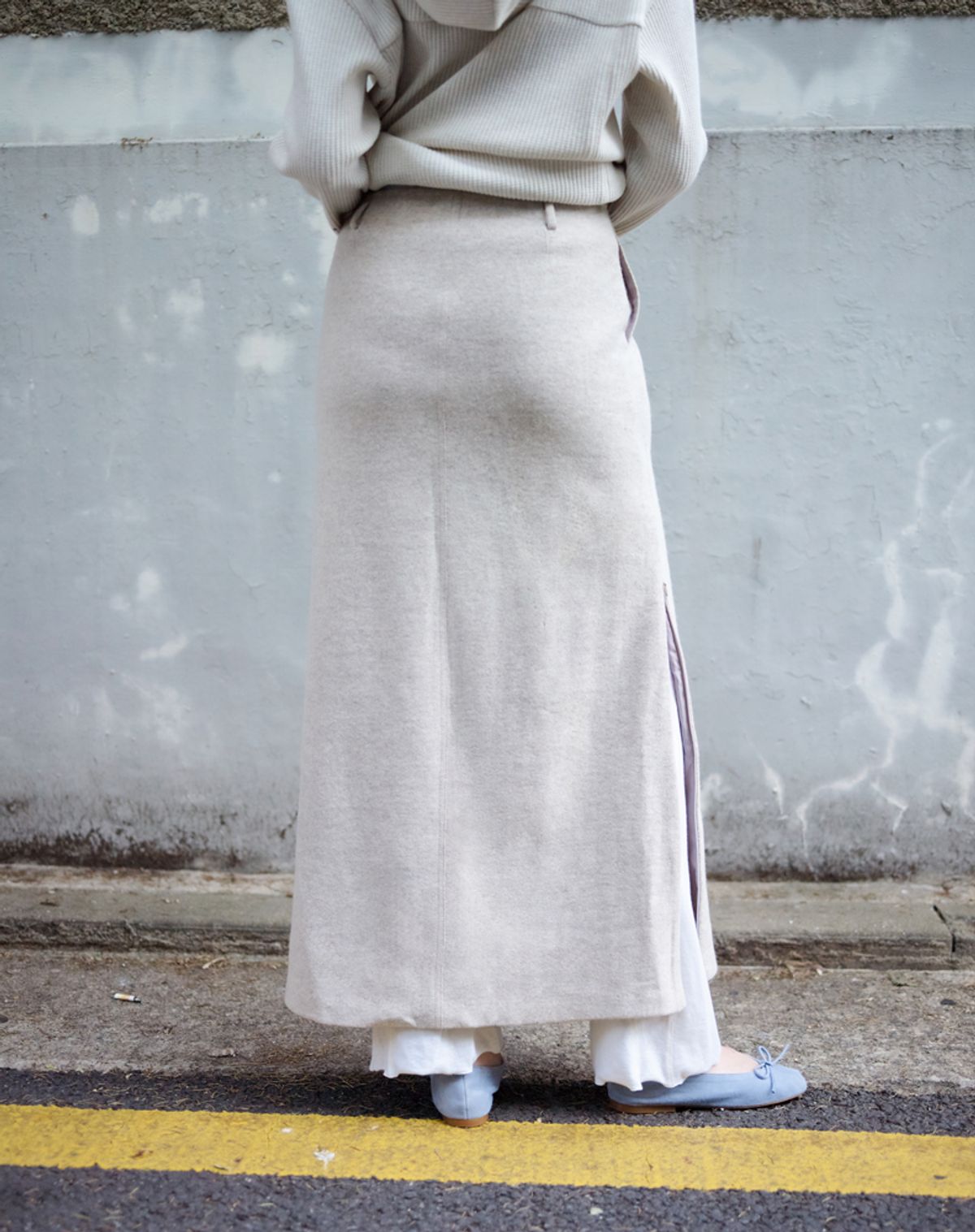 큐피도(KUPIDO) Lila Wool long skirt _ Beige