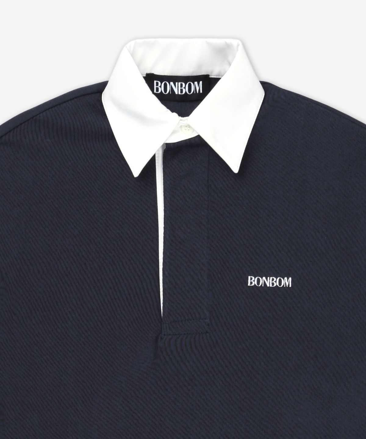 본봄(BONBOM) 지바 피케 티셔츠 - 네이비 / TSHIRT9NAVY
