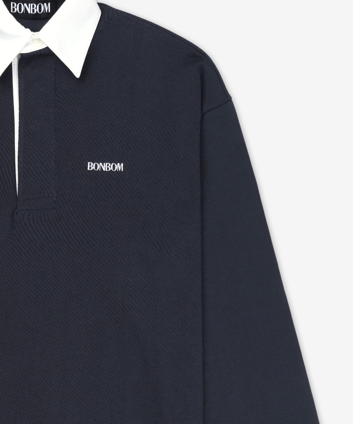 본봄(BONBOM) 지바 피케 티셔츠 - 네이비 / TSHIRT9NAVY