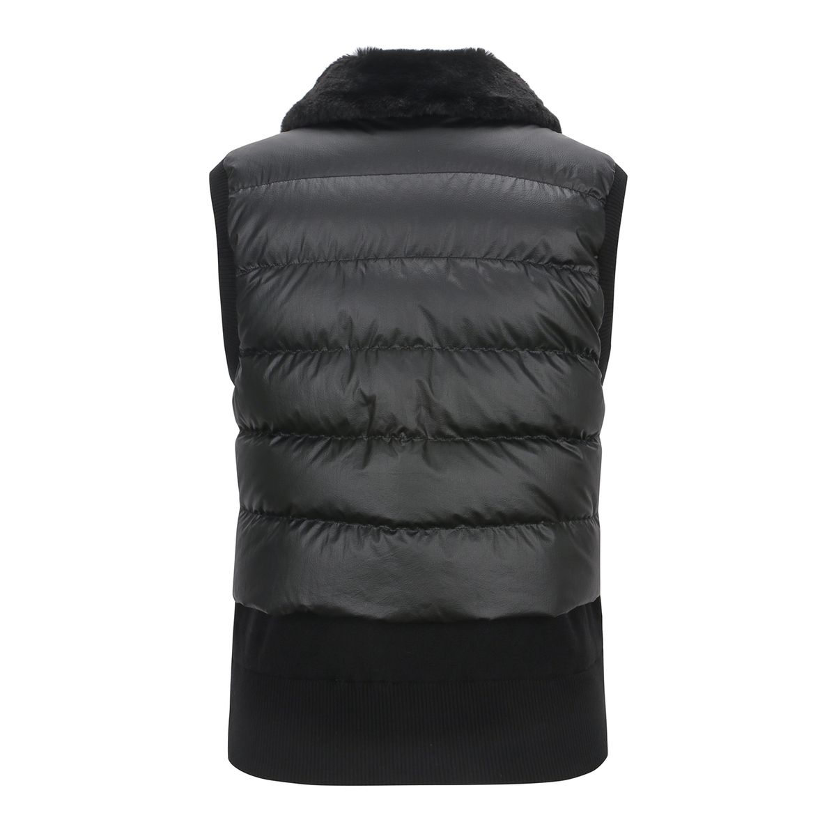 어뉴골프(ANEW GOLF) W FAKE FUR COLLAR HYBRID DOWN VT_BK