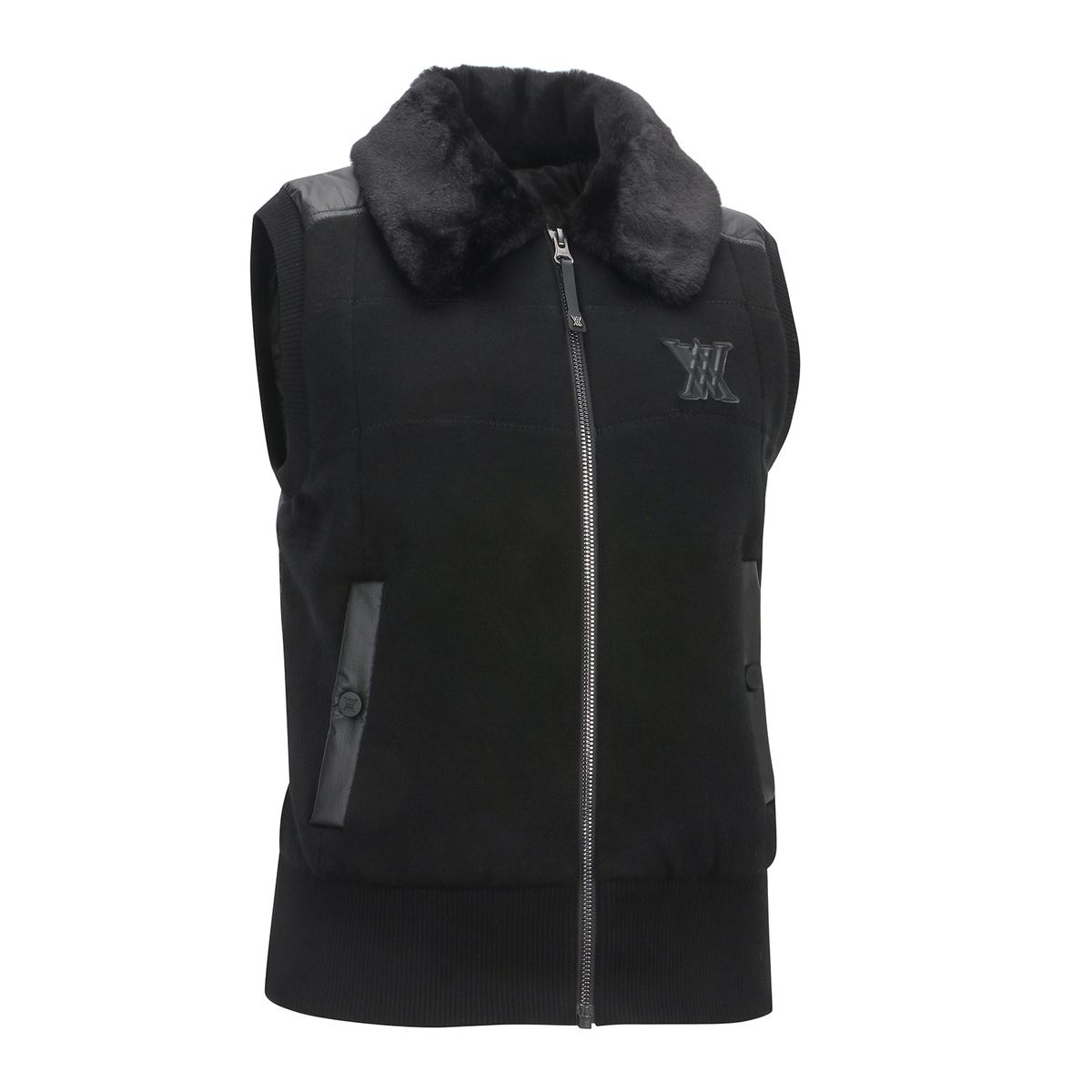 어뉴골프(ANEW GOLF) W FAKE FUR COLLAR HYBRID DOWN VT_BK