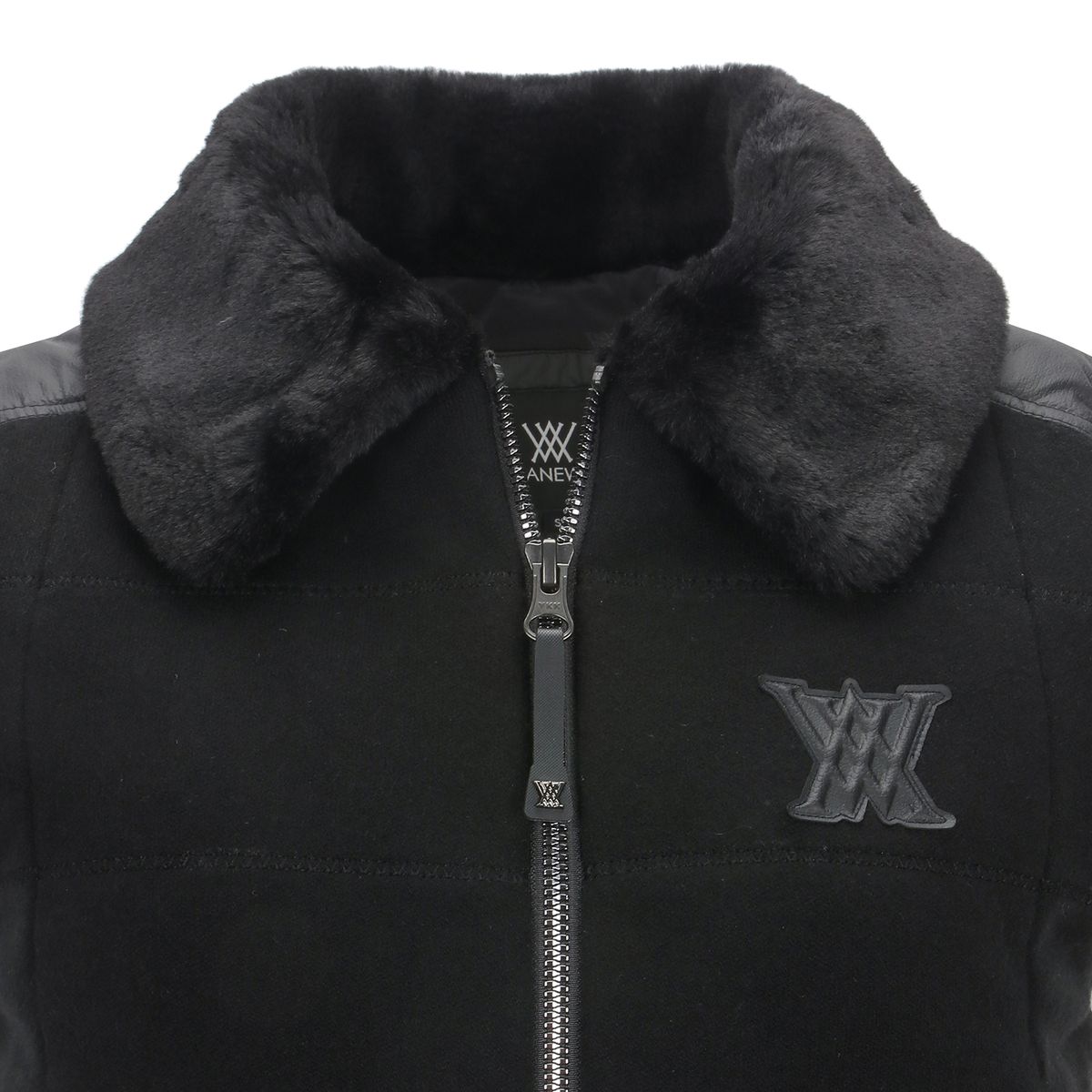 어뉴골프(ANEW GOLF) W FAKE FUR COLLAR HYBRID DOWN VT_BK