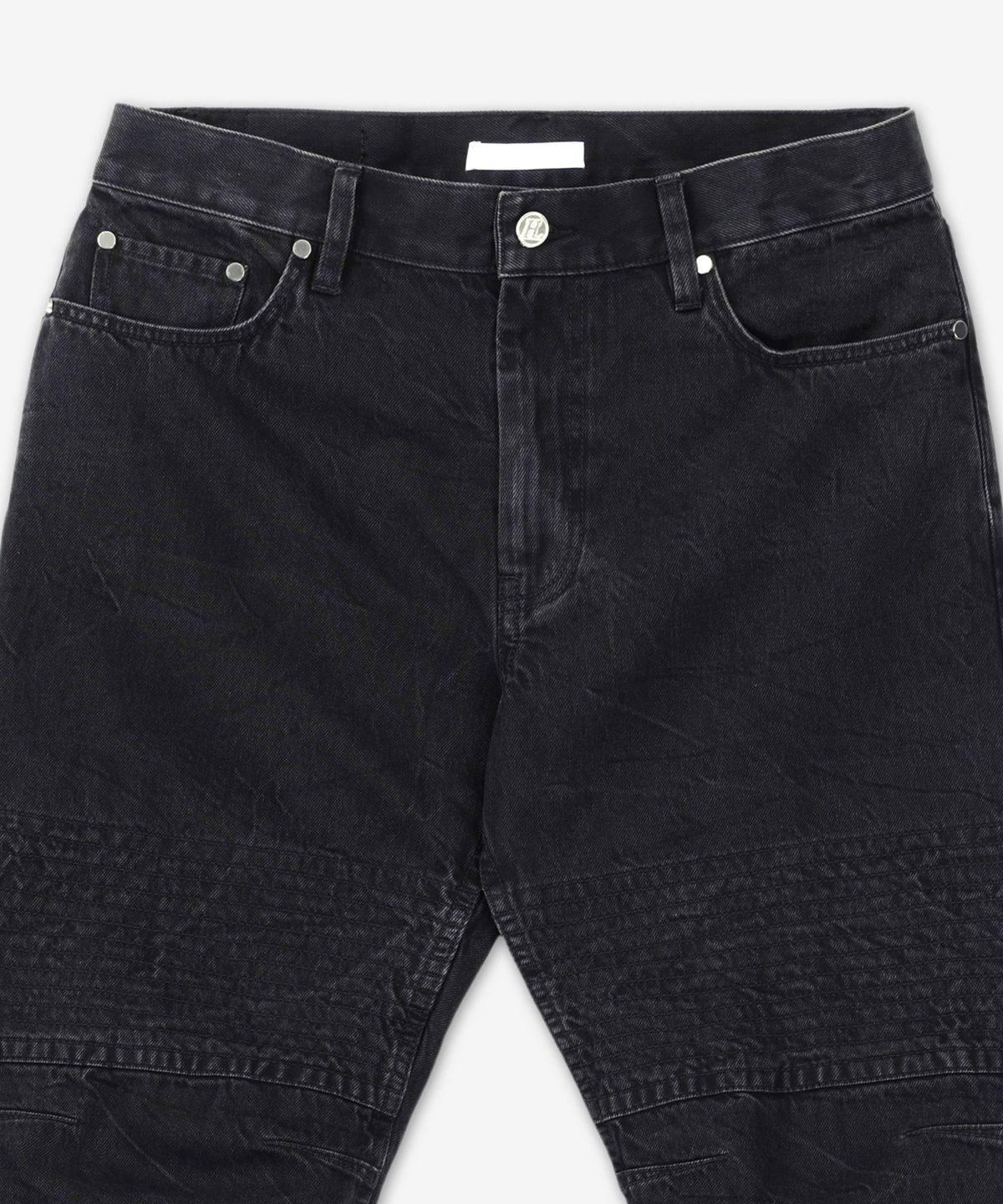 헬무트 랭(HELMUT LANG) 모토 워커 데님 팬츠 - 블랙 / O06DM204001
