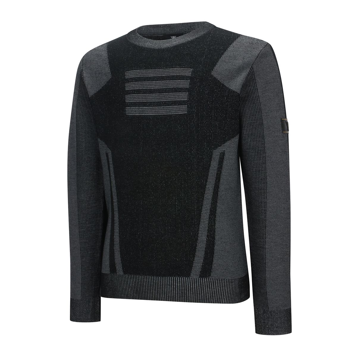 어뉴골프(ANEW GOLF) M PERFORMANCE STRIPE TEXTURED PULLOVER_BK