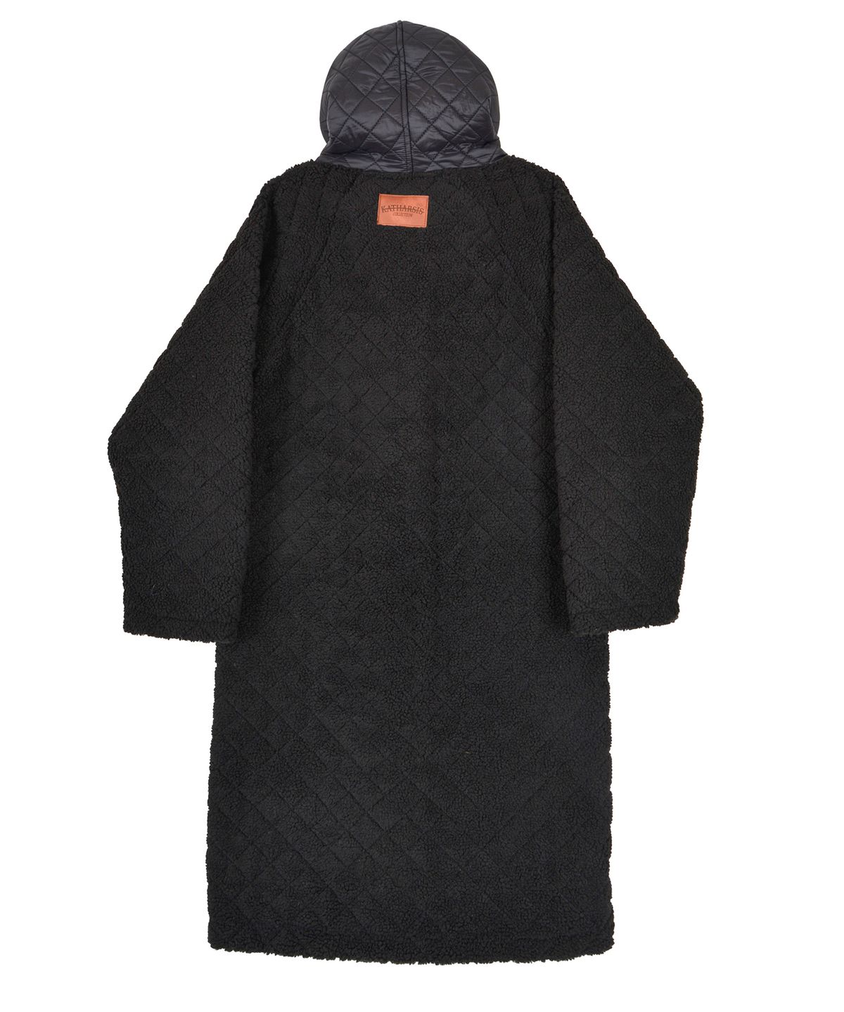 카타르시스(KATHARSIS) 플리스 후드 패딩 코트 블랙 ONE SIZE