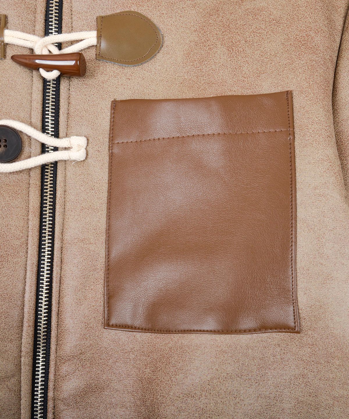 카타르시스(KATHARSIS) 빈티지 레더 롱 무스탕 베이지 ONE SIZE
