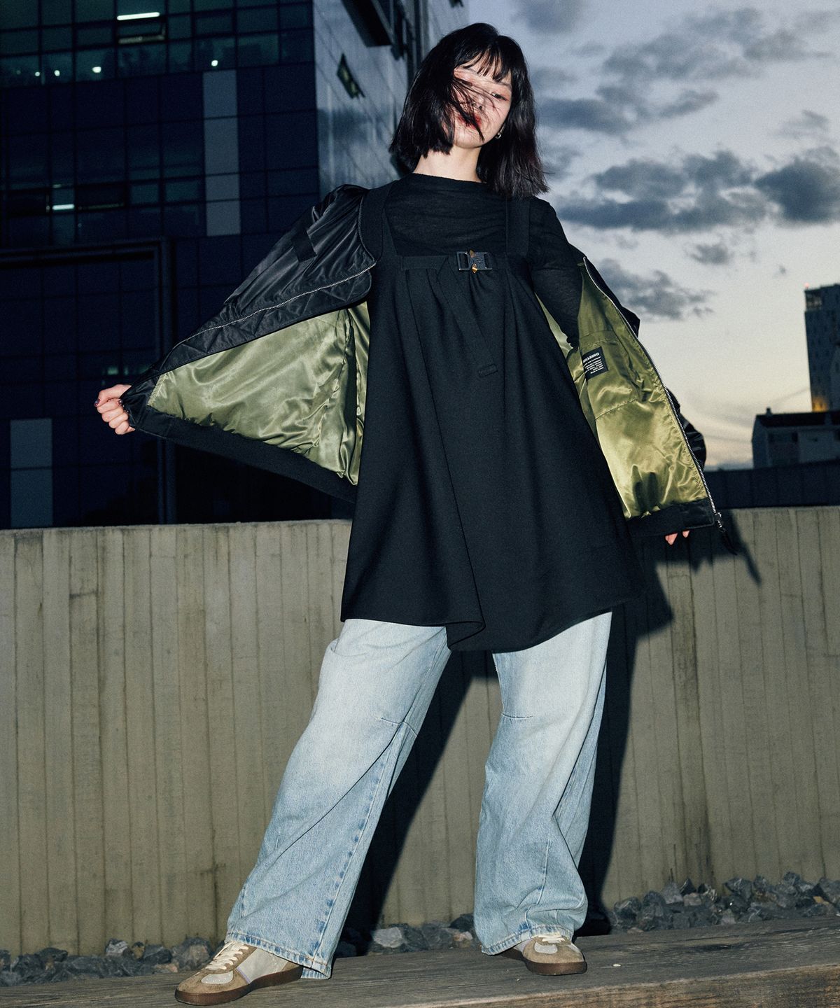 닐링(NILLRING) D05.00 Buckle point Dress_Black