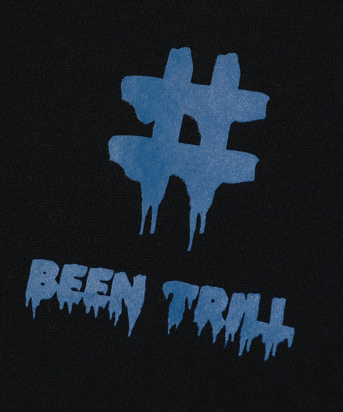 빈트릴(BEENTRILL) 드리피 해시태그 기모 후드(블랙)