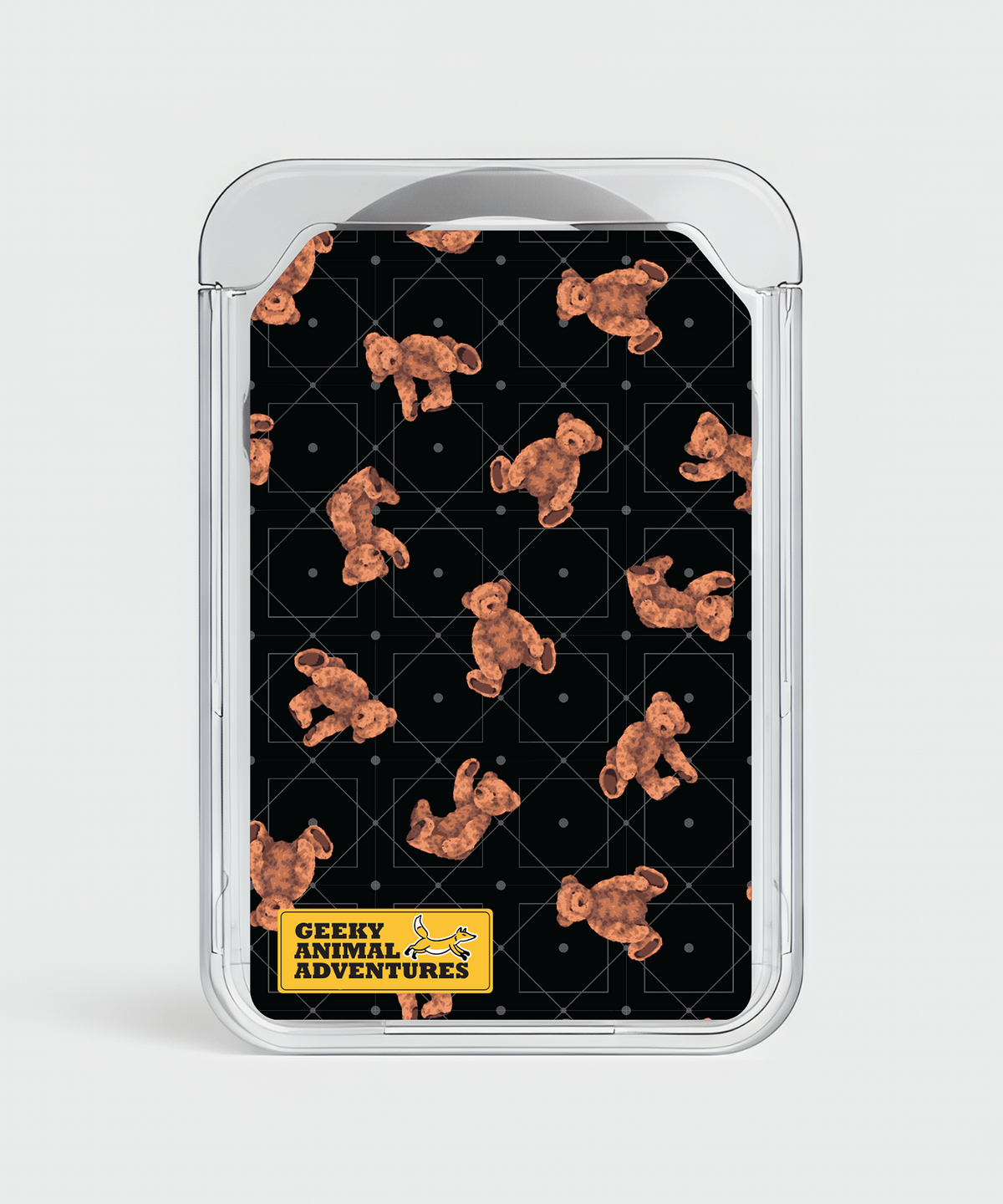 기키(GEEKY) 맥세이프 카드지갑 홀더 Animal Adventures 2장수납 투명카드케이스