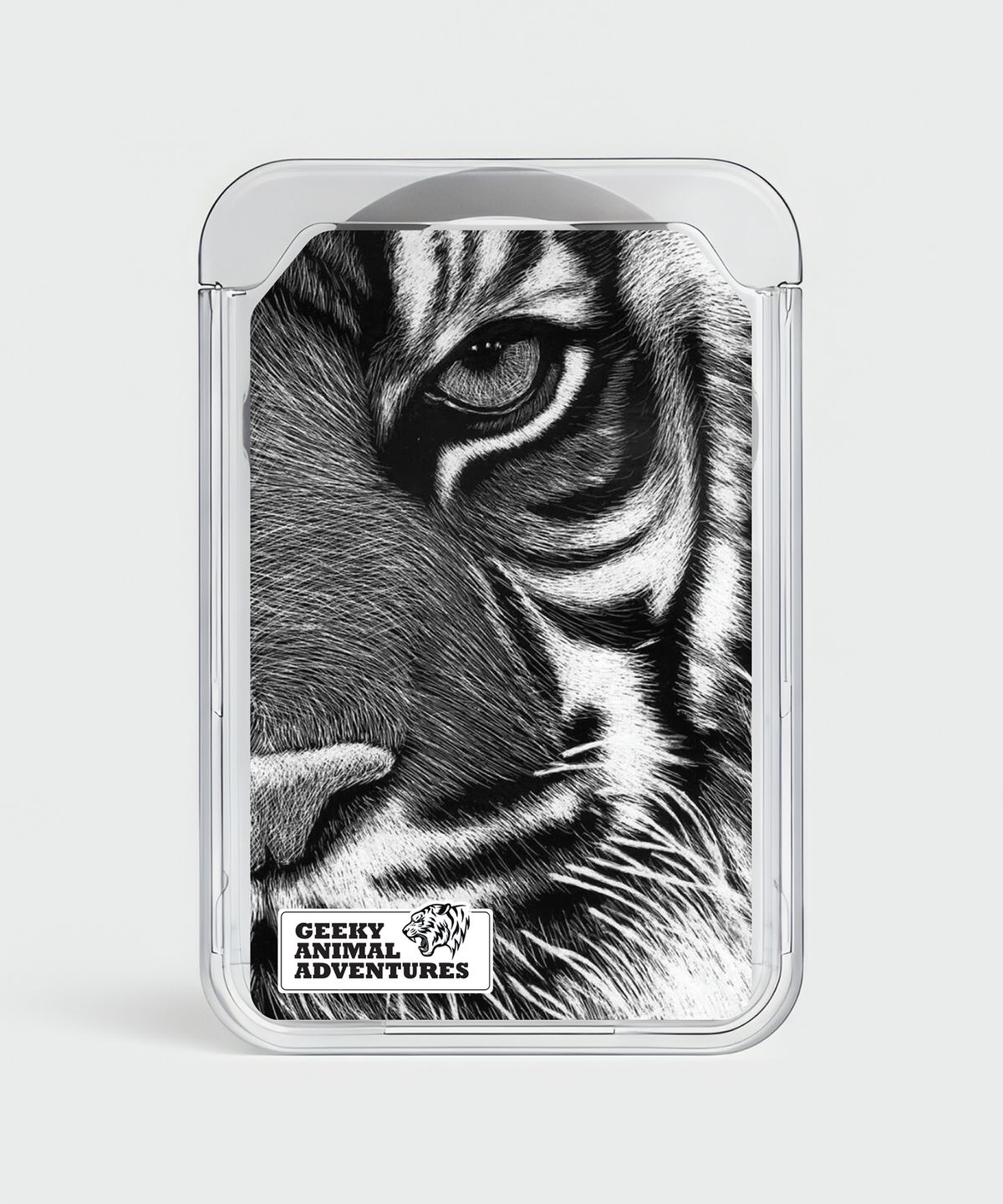 기키(GEEKY) 맥세이프 카드지갑 홀더 Animal Adventures 2장수납 투명카드케이스