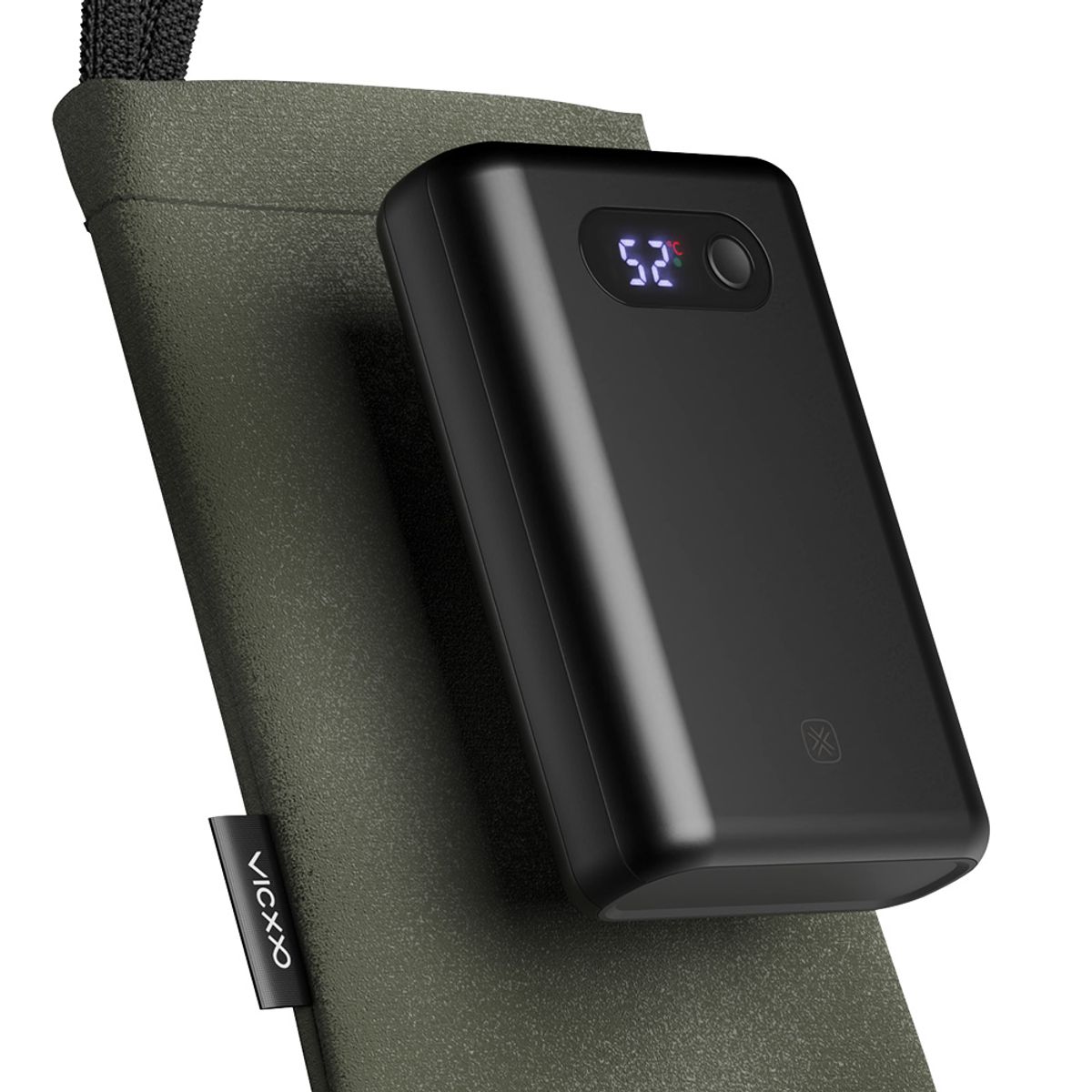 빅쏘(VICXXO) 잔량 온도표시 휴대용 충전식 손난로 보조배터리 큐란4 Q10 10000mAh