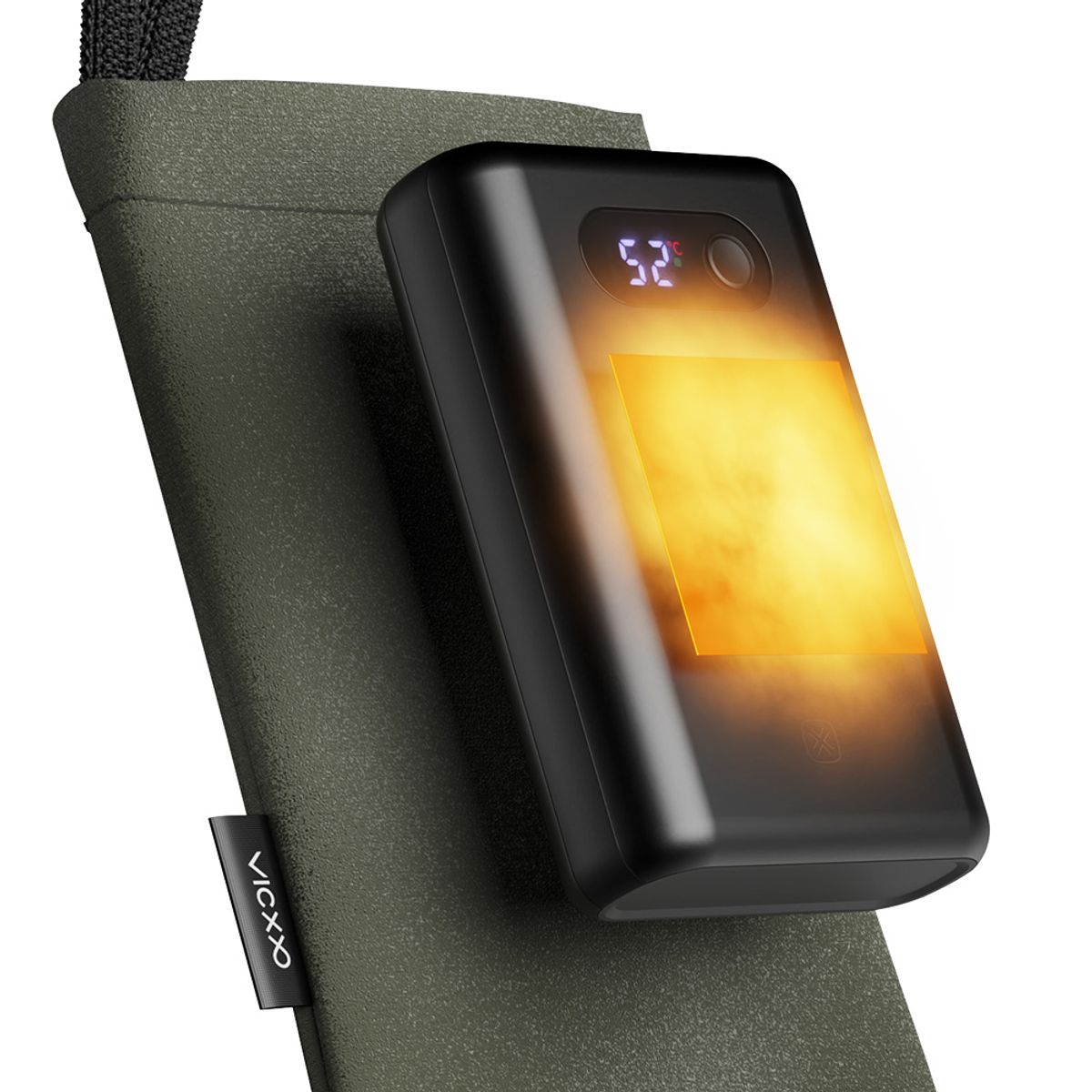 빅쏘(VICXXO) 잔량 온도표시 휴대용 충전식 손난로 보조배터리 큐란4 Q10 10000mAh
