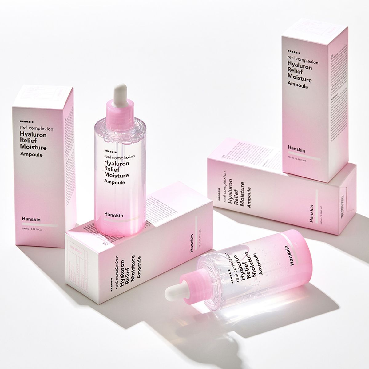 한스킨(HANSKIN) 리얼 컴플렉션 히알루론 릴리프 수분 앰플 100ml 2개
