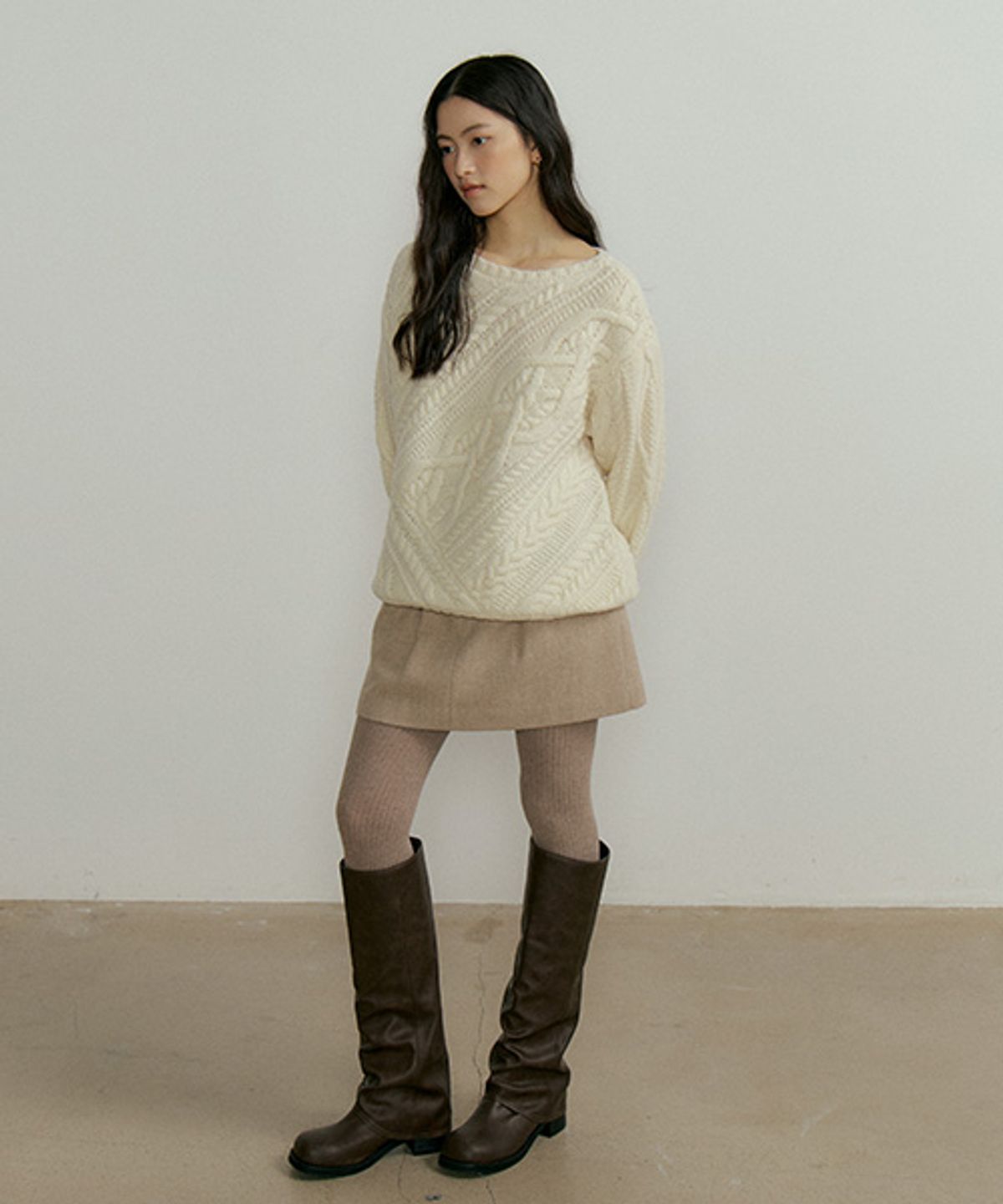 링서울(LINGSEOUL) fishermans knot knit-ivory
