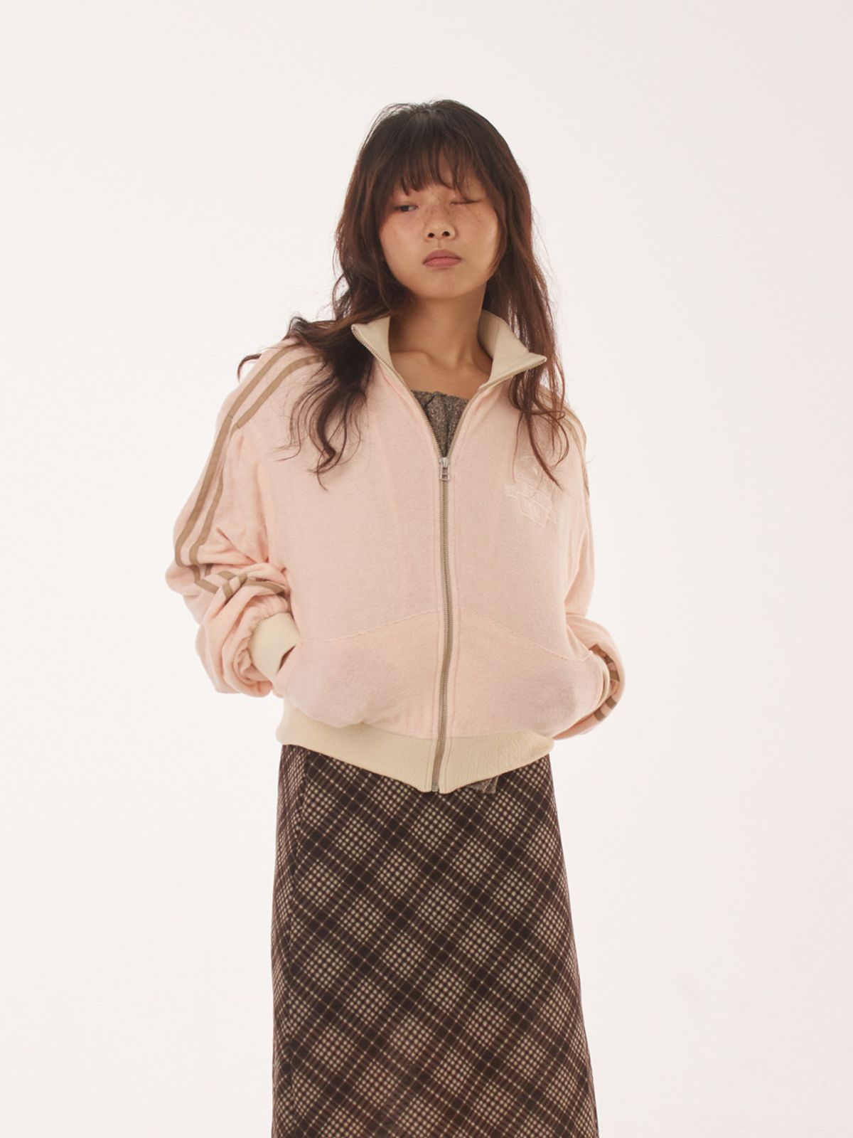 쎄쎄쎄(SETSETSET) HARVEST TRACK TERRY JACKET (PINK)