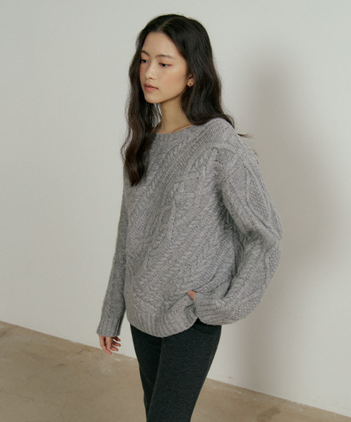 링서울(LINGSEOUL) fishermans knot knit-melange