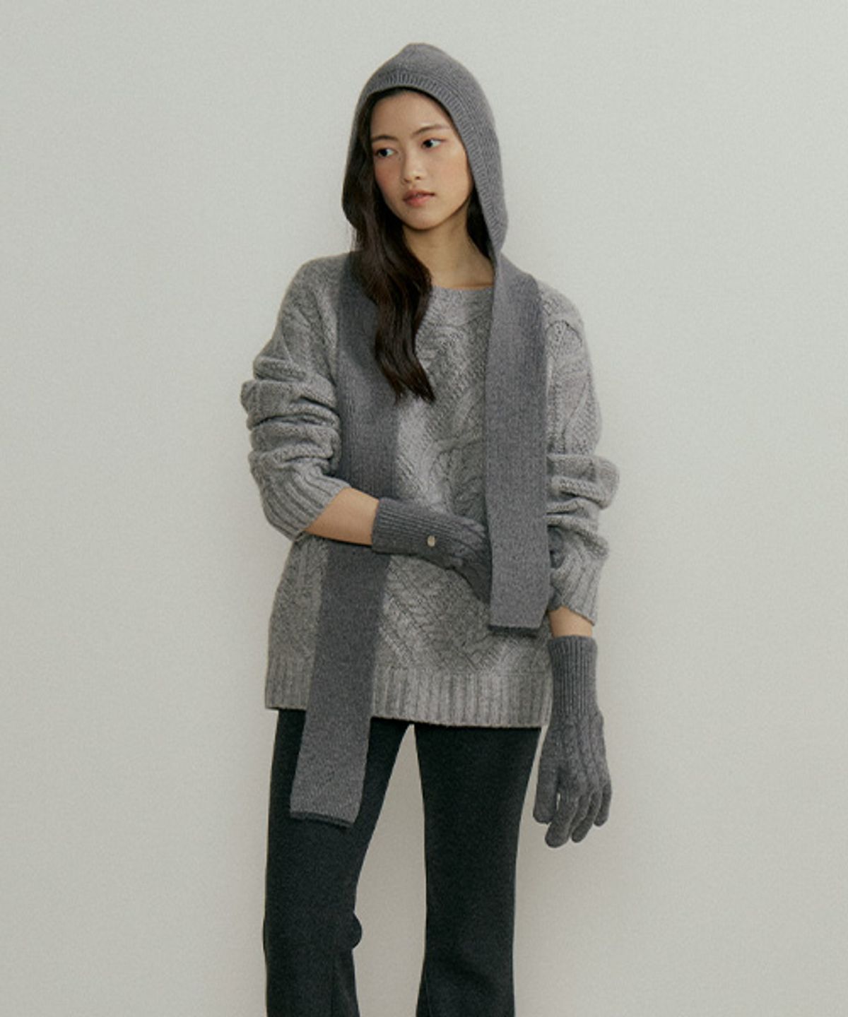 링서울(LINGSEOUL) fishermans knot knit-melange