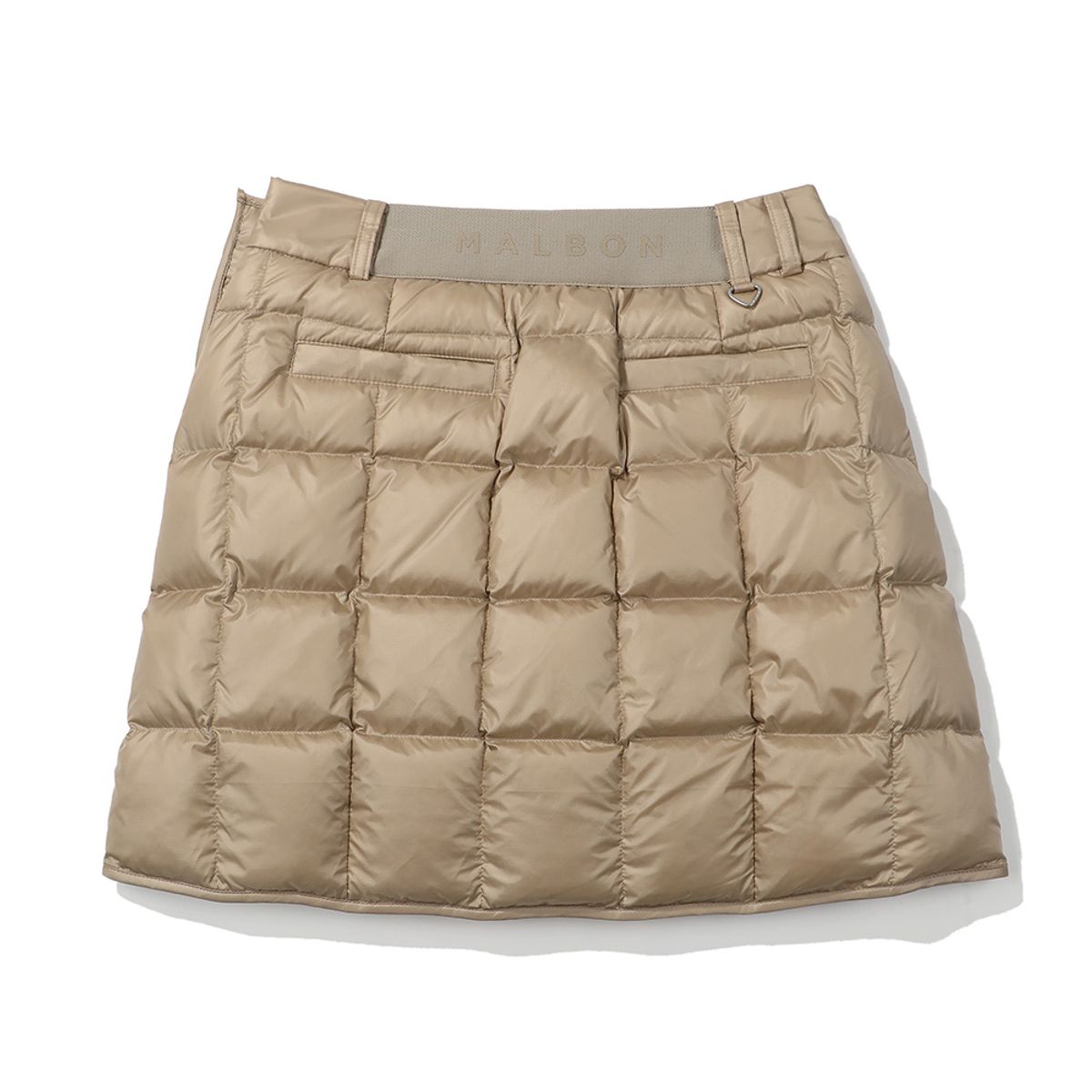 말본 골프(MALBON GOLF) 스퀘어 퀼티드 다운 스커트 BEIGE (WOMAN)