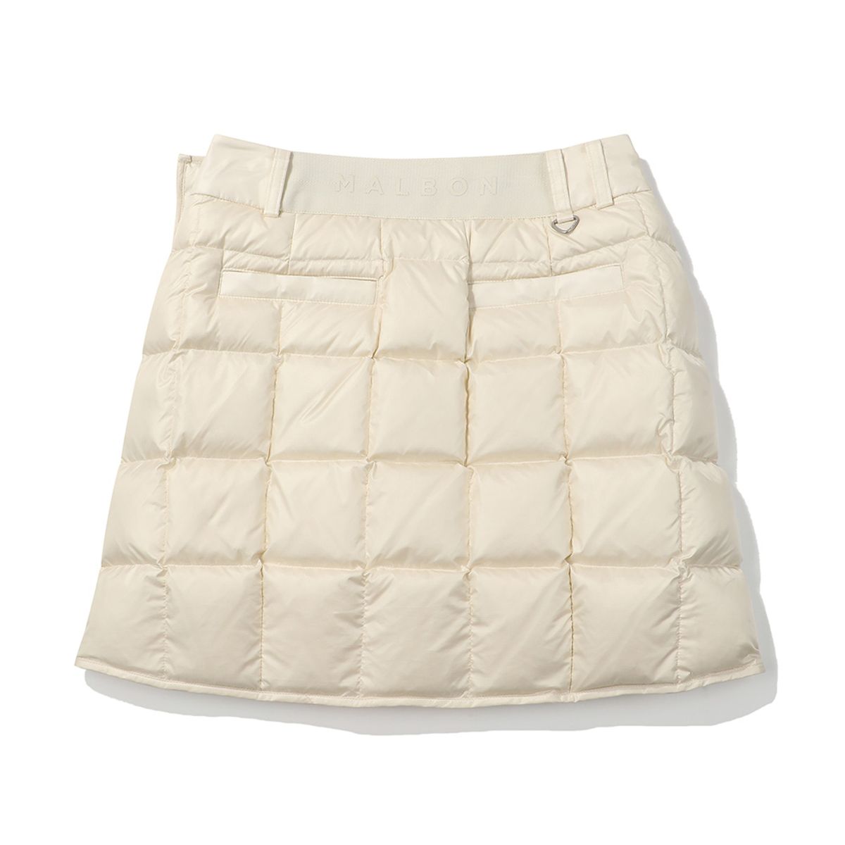 말본 골프(MALBON GOLF) 스퀘어 퀼티드 다운 스커트 IVORY (WOMAN)